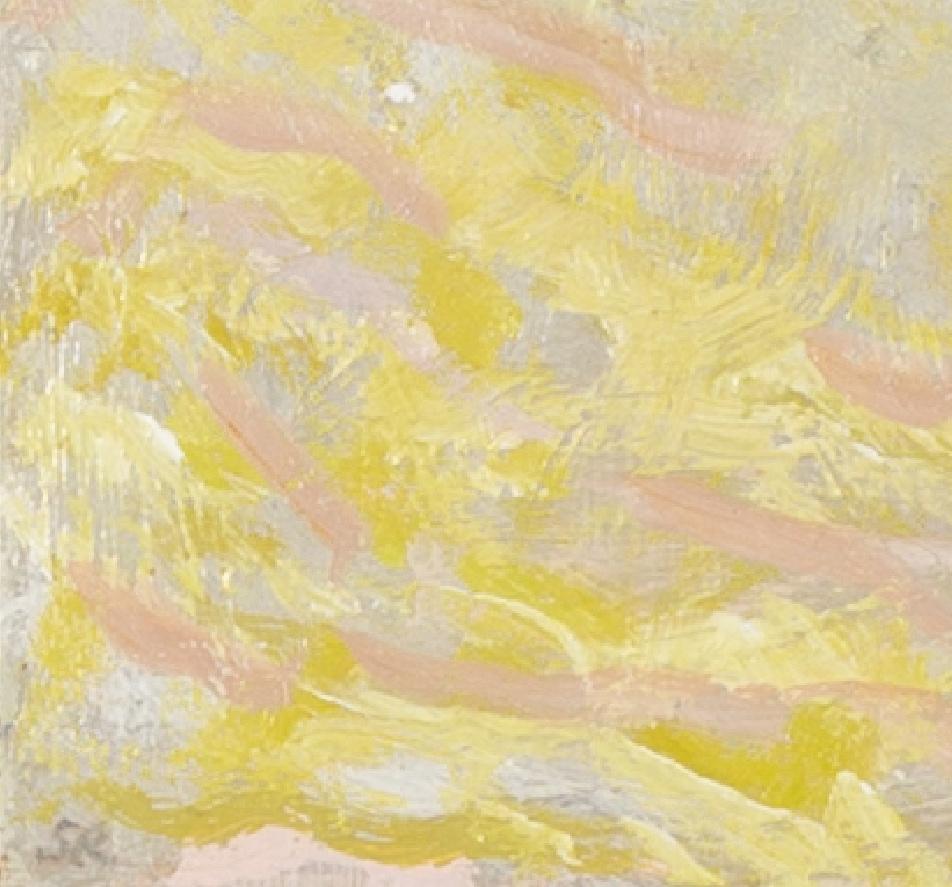 Tissu Seersucker - Nature morte à la fleur, peinture à l'huile dans des tons neutres et gris en vente 4