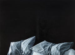Stephanie Serpick, A New Fall 16, 2018, Olio su pannello, 18 x 24 pollici, Realismo