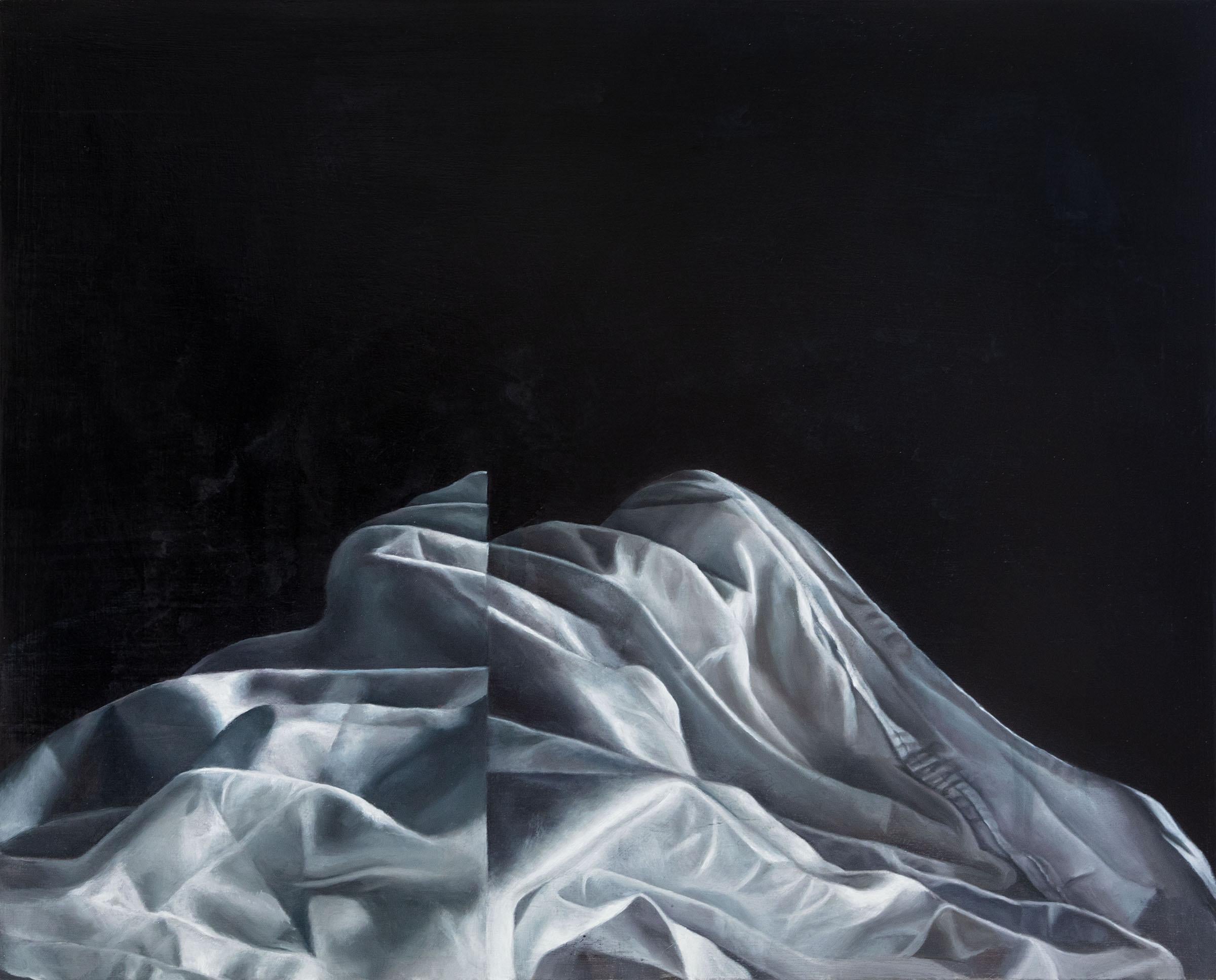 Stephanie Serpick, Visioni interiori 8, 2023, Olio su pannello, Realismo