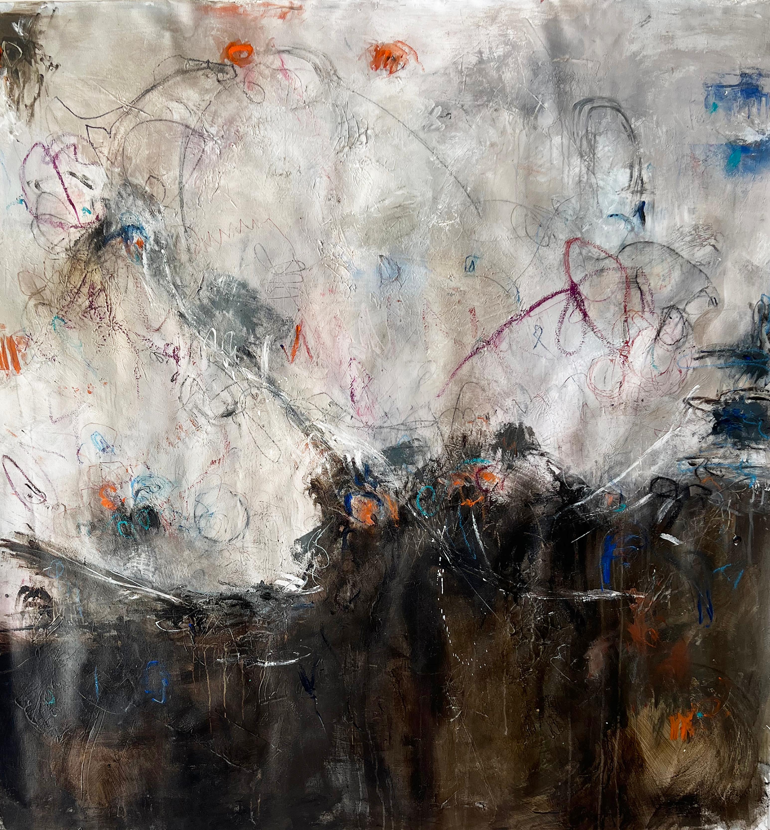Abstract Painting Stephanie Visser  - Entre le ciel et la terre : n° 12125 - acrylique sur toile