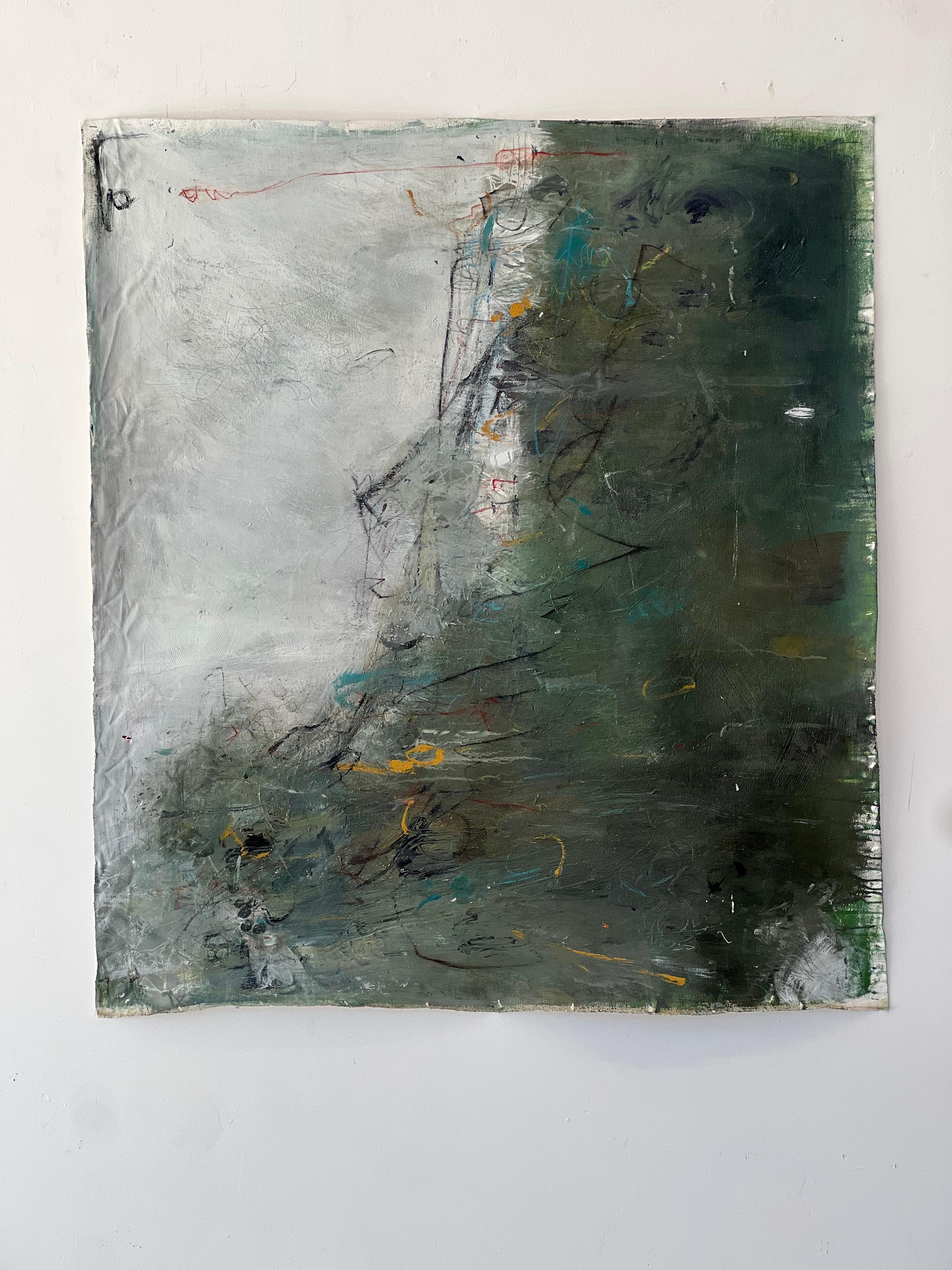 Tra cielo e terra: Petrichor - acrilico su tela - Painting Astratto di Stephanie Visser 