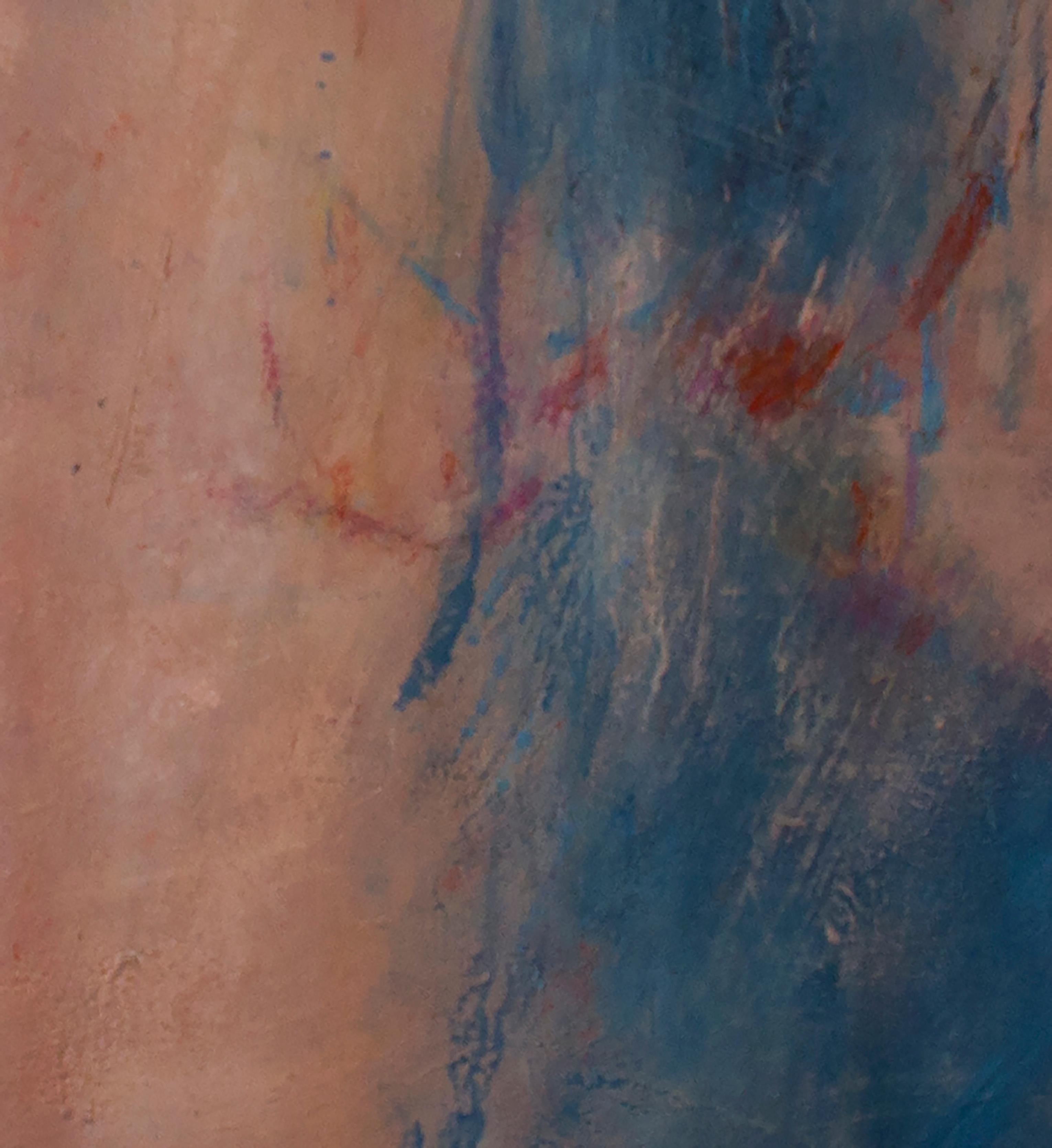 Between Heaven and Earth: Untitled #3 acrylic, graphite, oil pastels on canvas - Painting by Stephanie Visser 