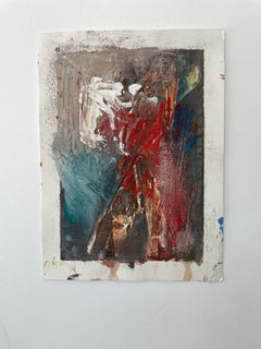 "Color Study: Untitled #1" abstract art, acrylic on paper.