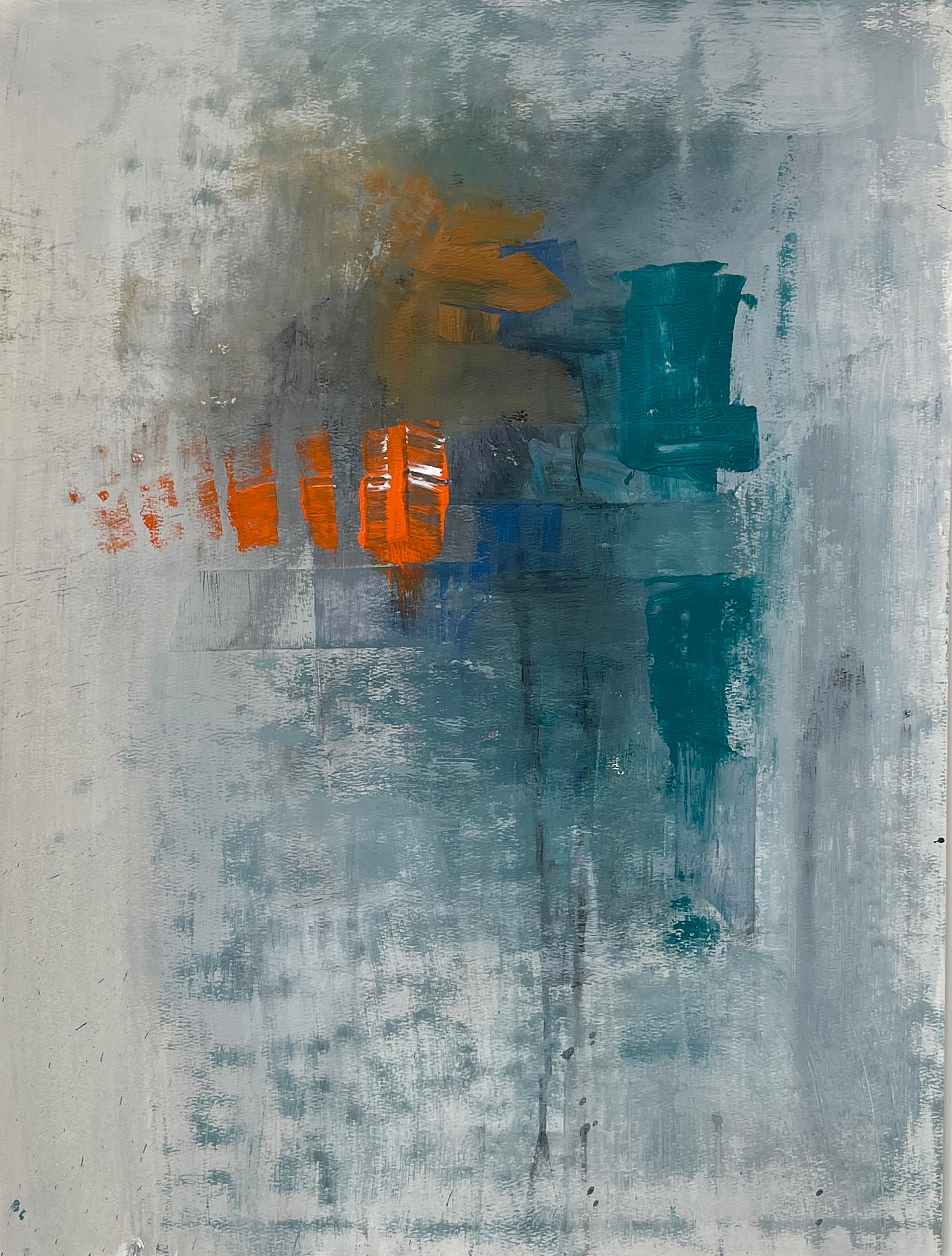 Stephanie Visser  Abstract Painting - "Color Study: Untitled #13" abstract painting, acrylic on paper.