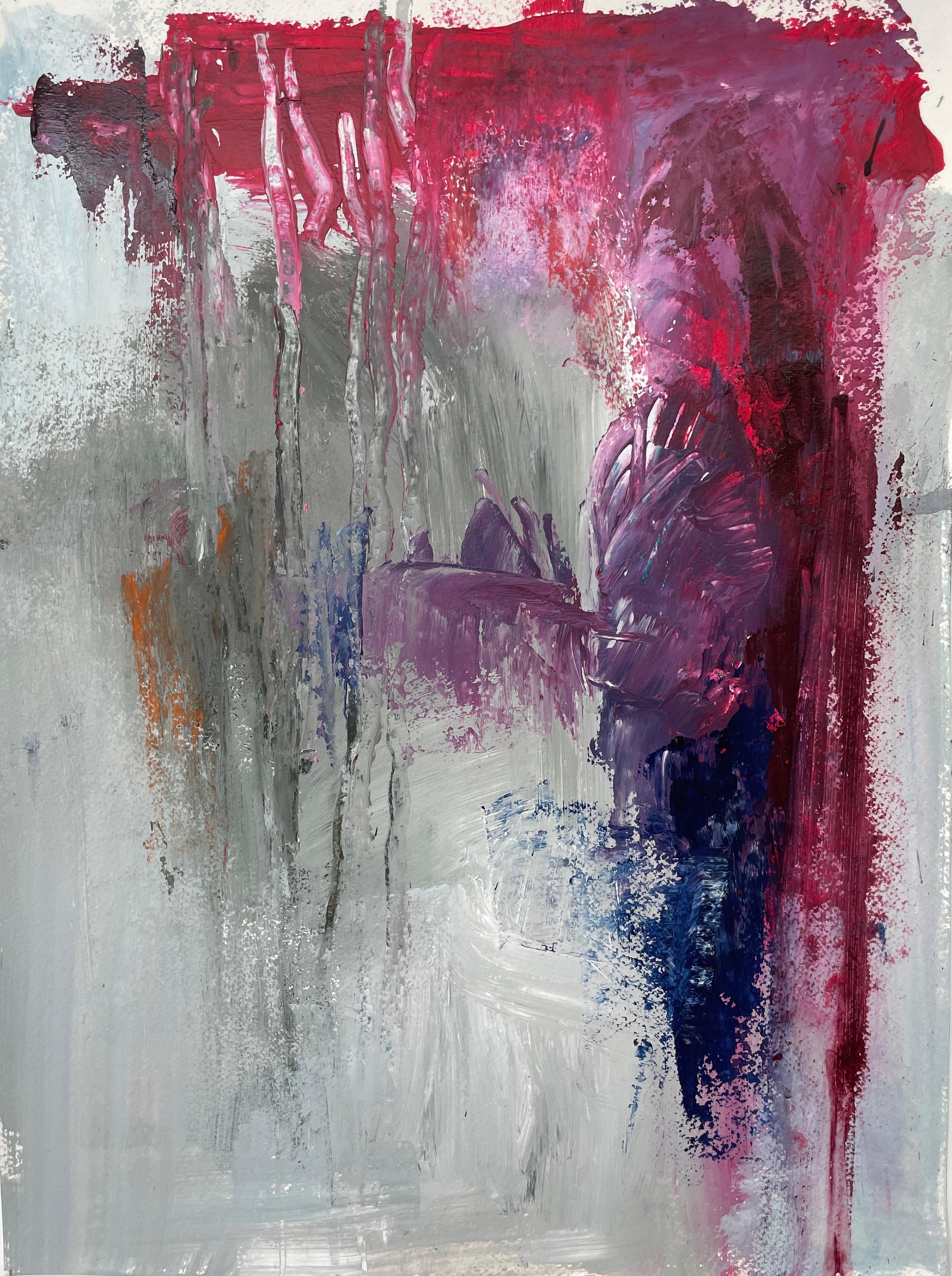 Stephanie Visser  Abstract Painting - "Color Study: Untitled #4", abstract art, acrylic on paper