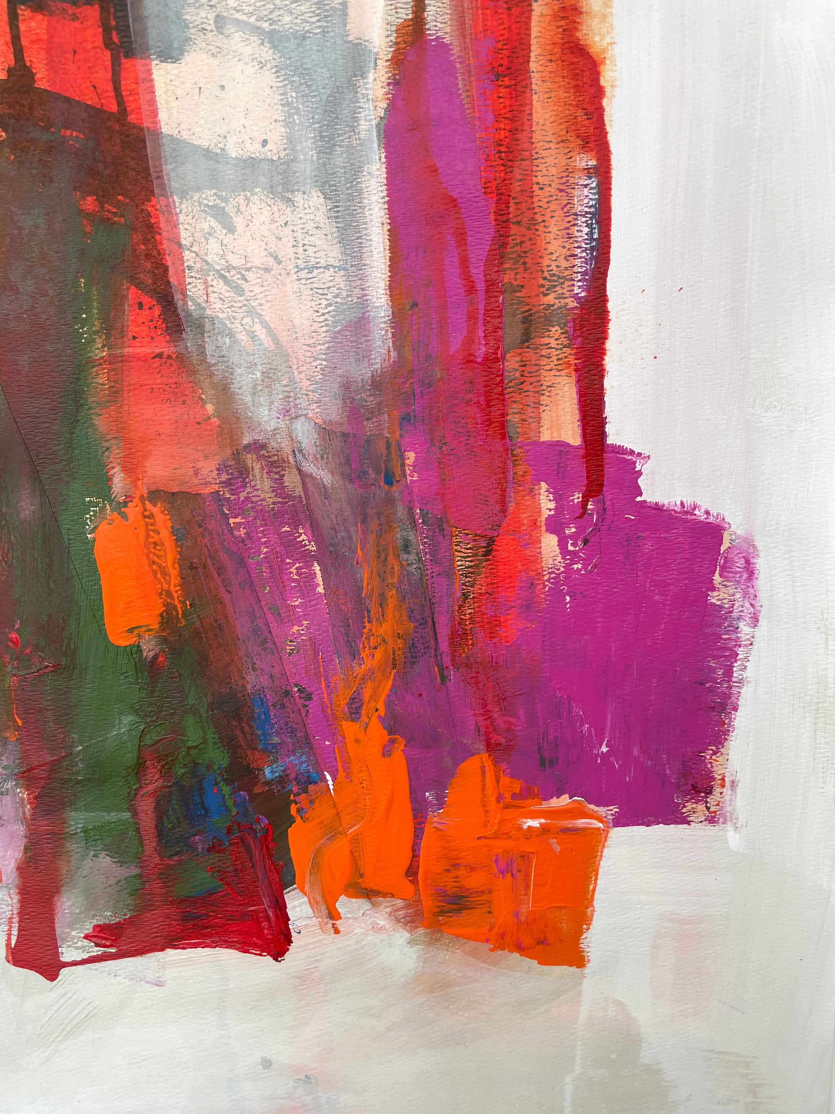 Stephanie Visser - "Color Study: Untitled #5" abstract art, acrylic on  paper. For Sale at 1stDibs