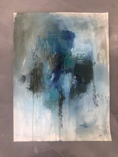 "Color Study: Untitled #6" abstract art, acrylic on paper.
