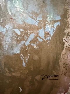 Nach unten schauen, um nach oben zu sehen – Acryl, Ölpastell, Graphit auf Leinwand