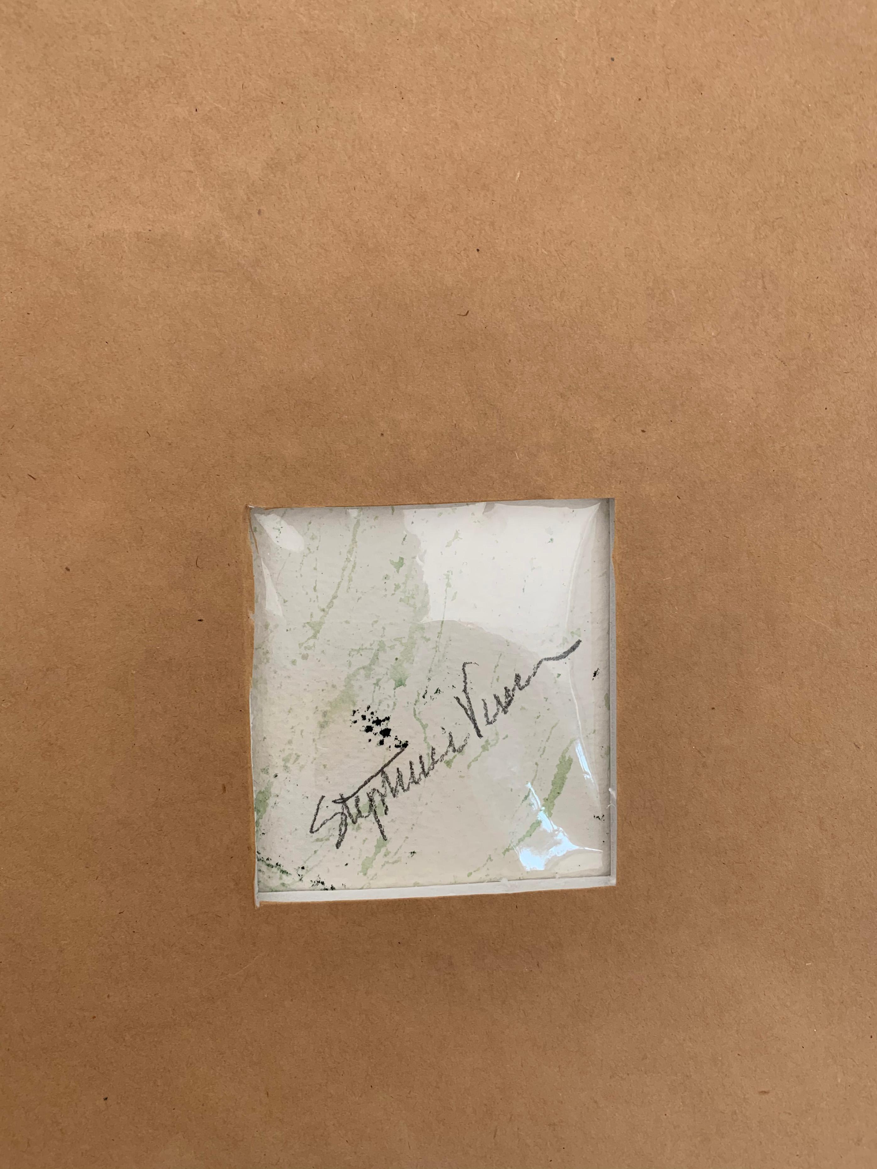 Querencia- olio su carta, incorniciato - Painting di Stephanie Visser 