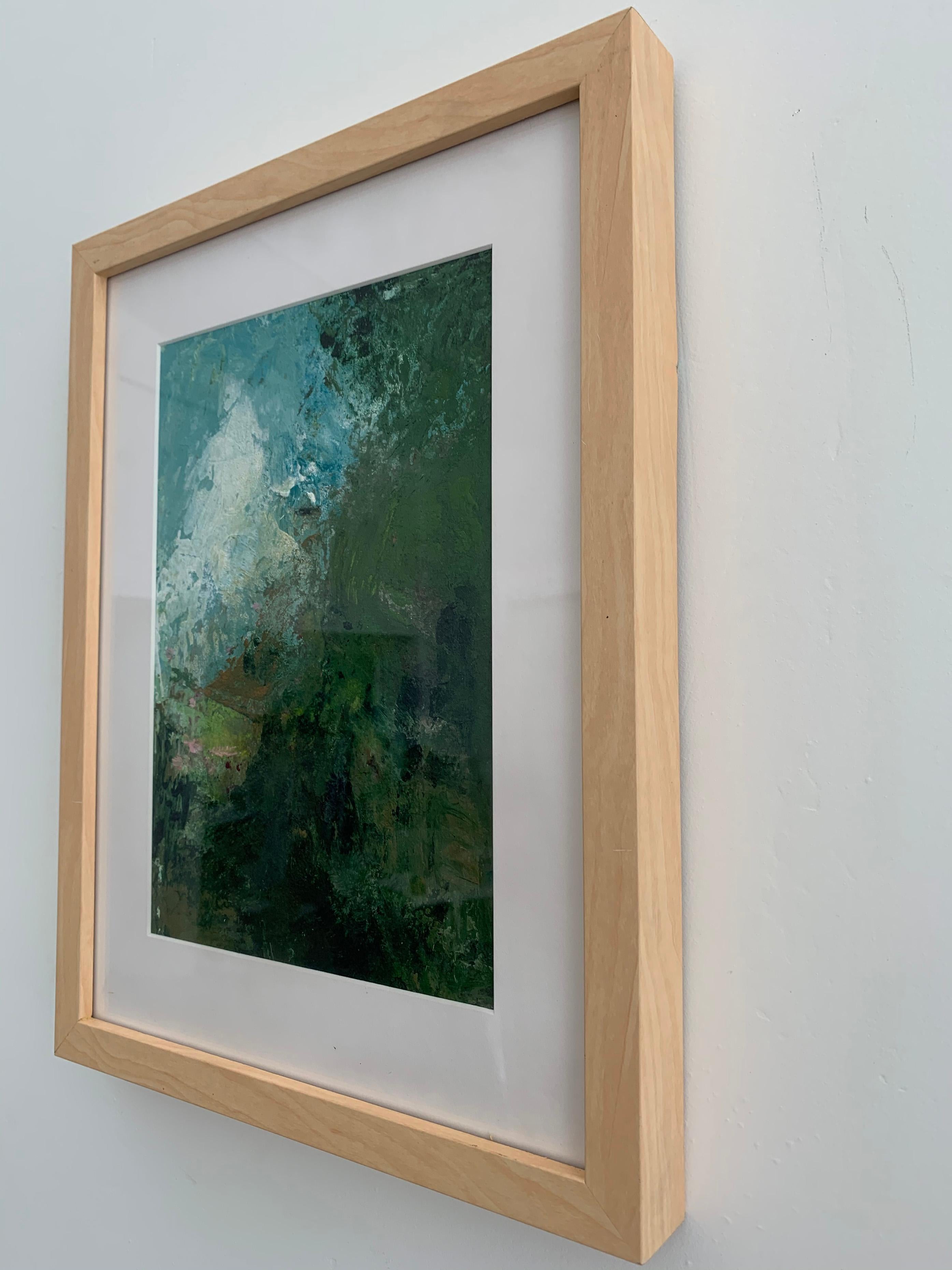 Querencia- olio su carta, incorniciato - Painting Astratto di Stephanie Visser 