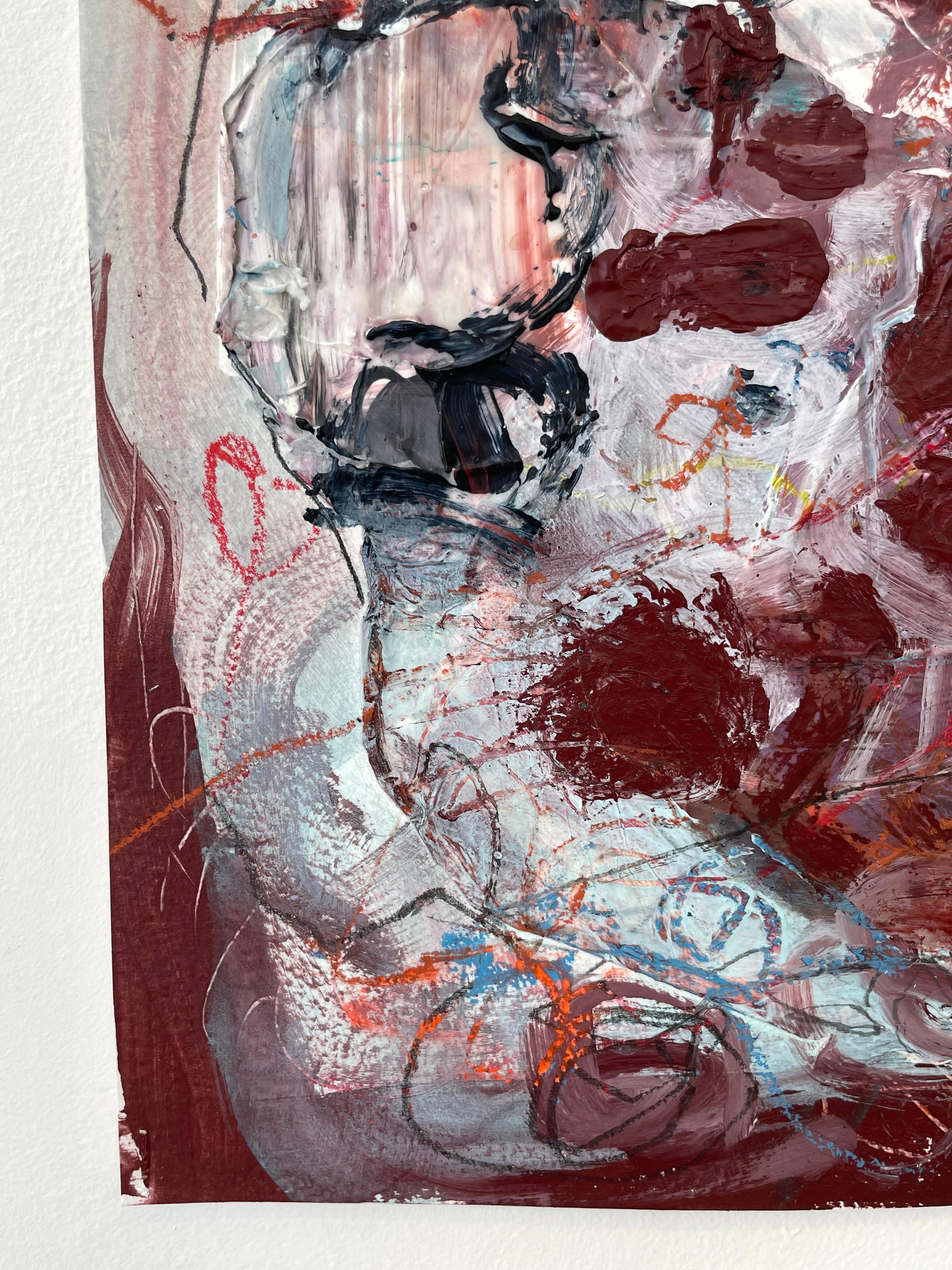 Small Works on Paper, Untitled #15 - Painting by Stephanie Visser 