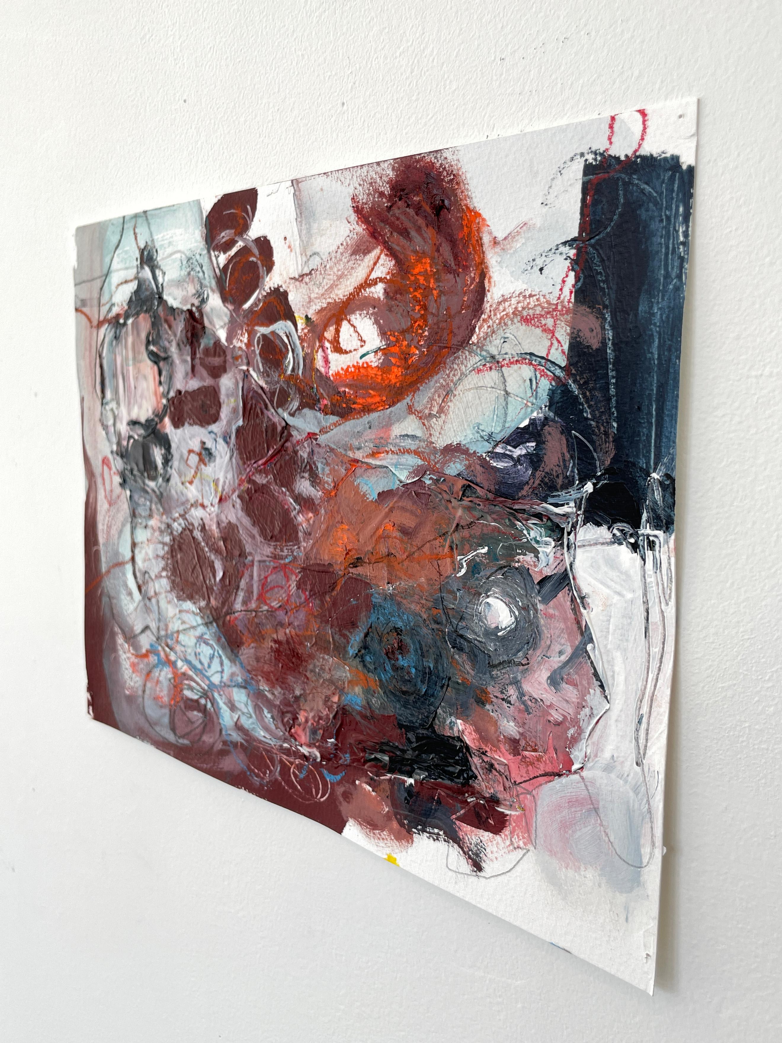 Small Works on Paper, Untitled #15 - Abstract Painting by Stephanie Visser 