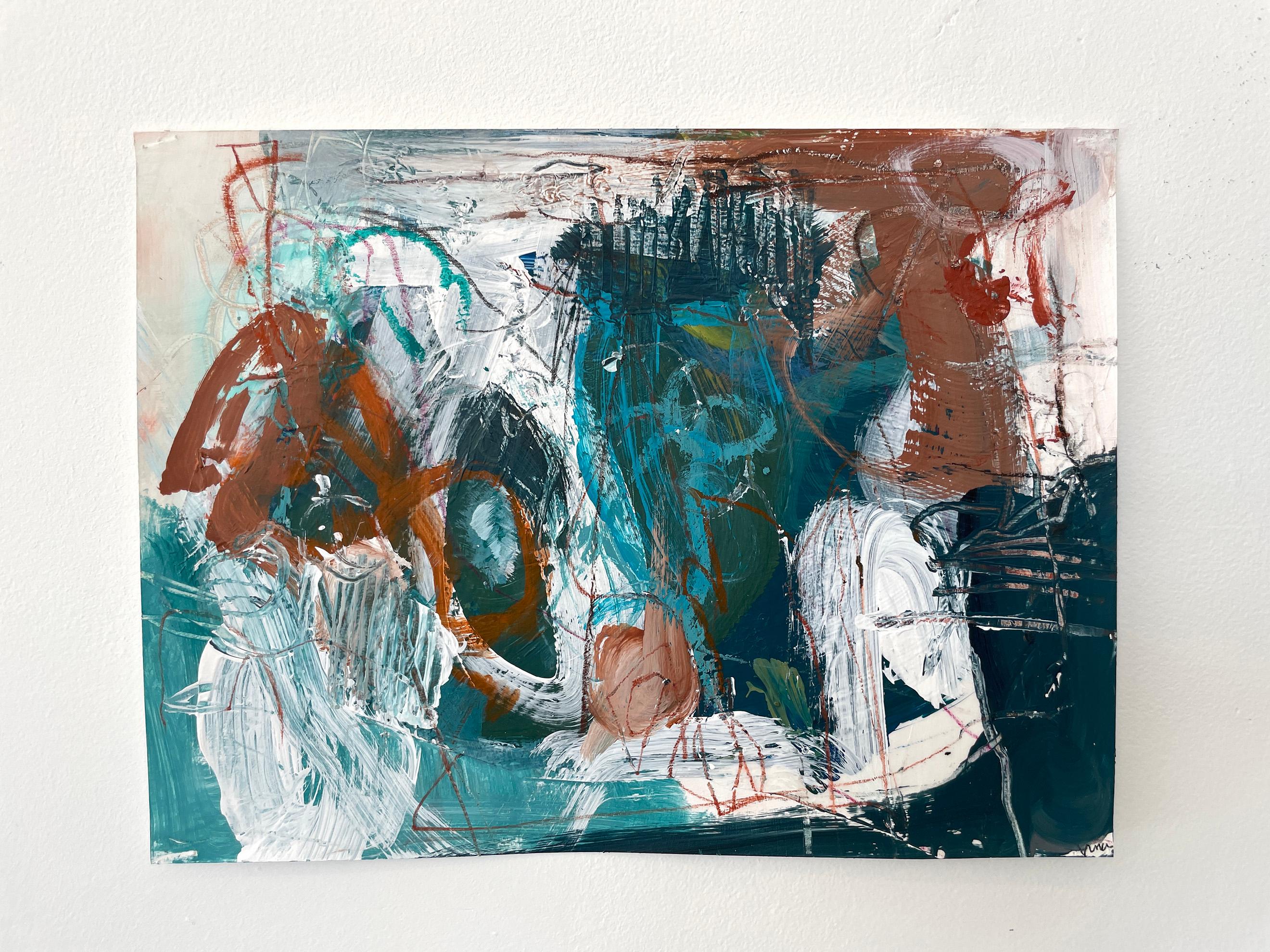 Small Works on Paper, Untitled #17 - Painting by Stephanie Visser 