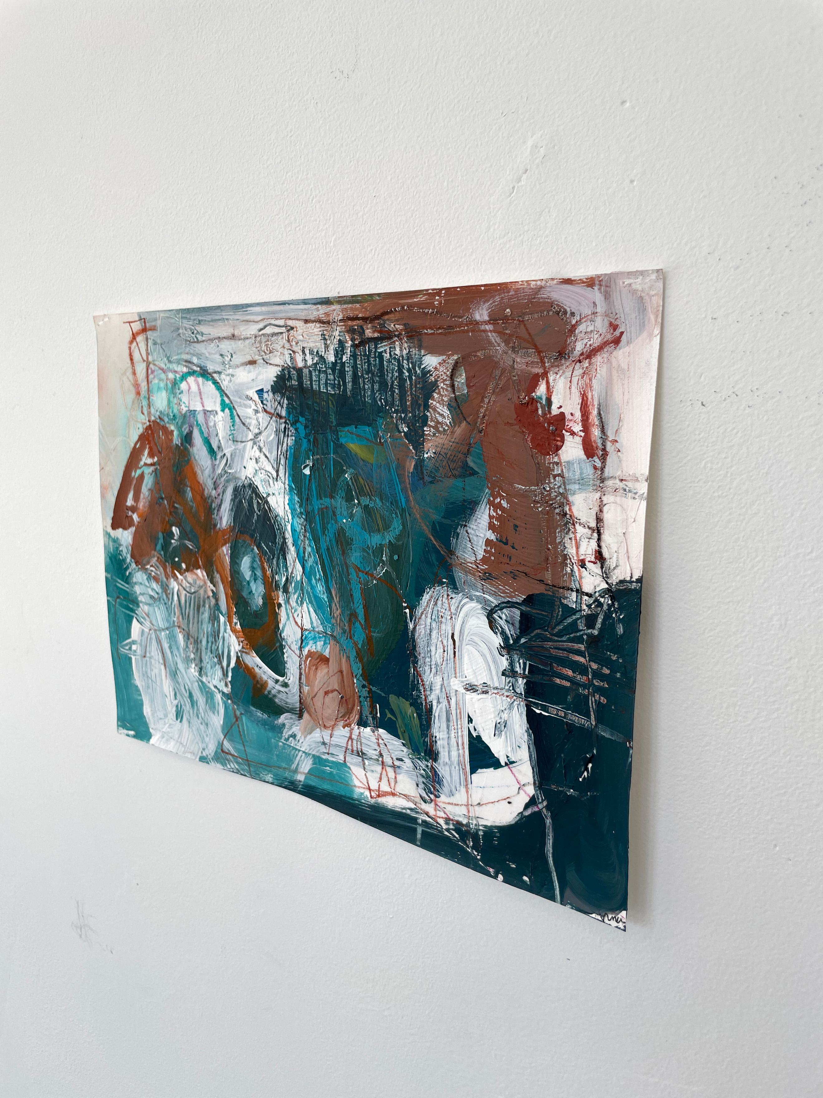 Small Works on Paper, Untitled #17 - Abstract Painting by Stephanie Visser 