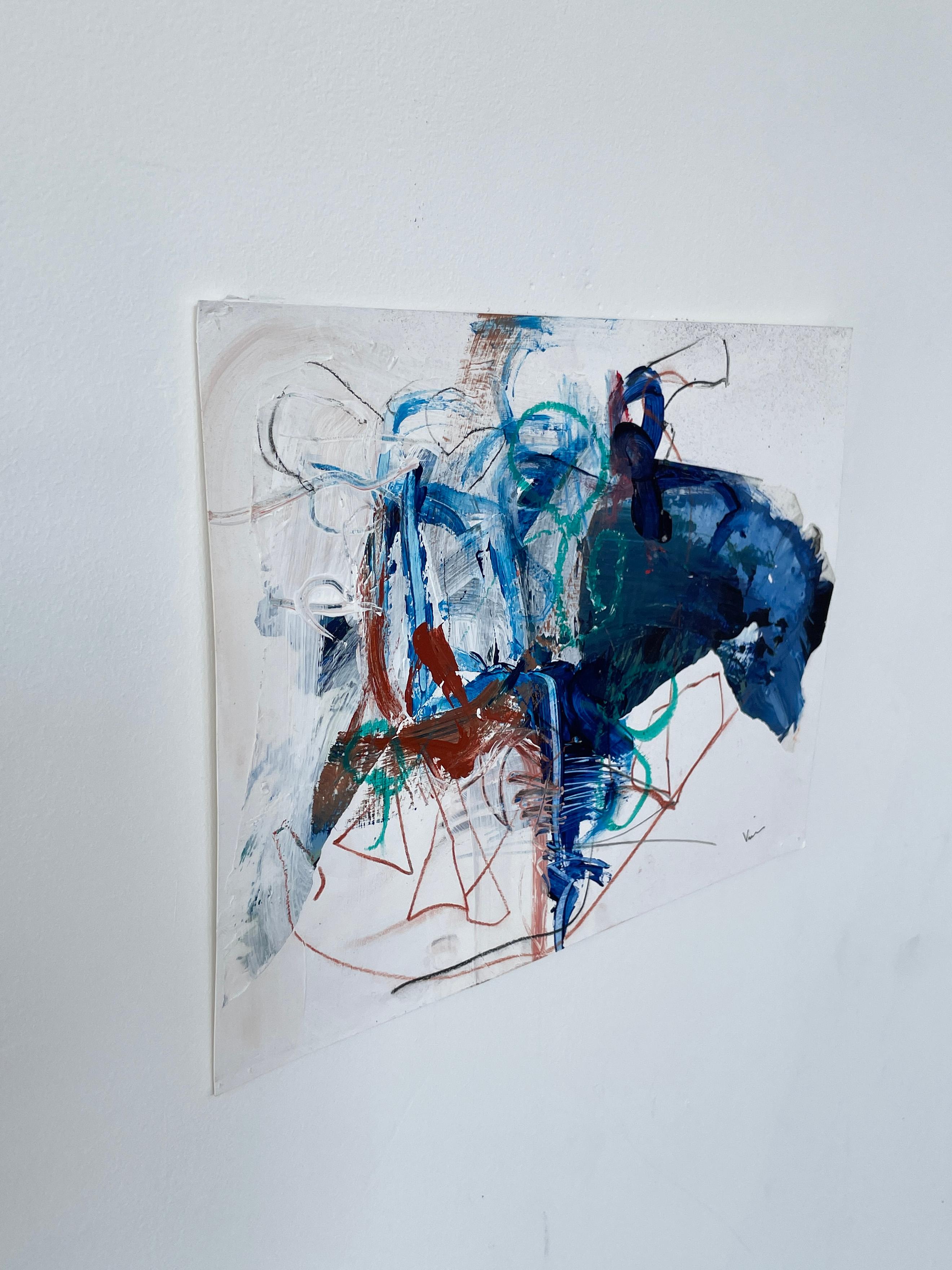 Small Works on Paper, Untitled #18 - Abstract Painting by Stephanie Visser 