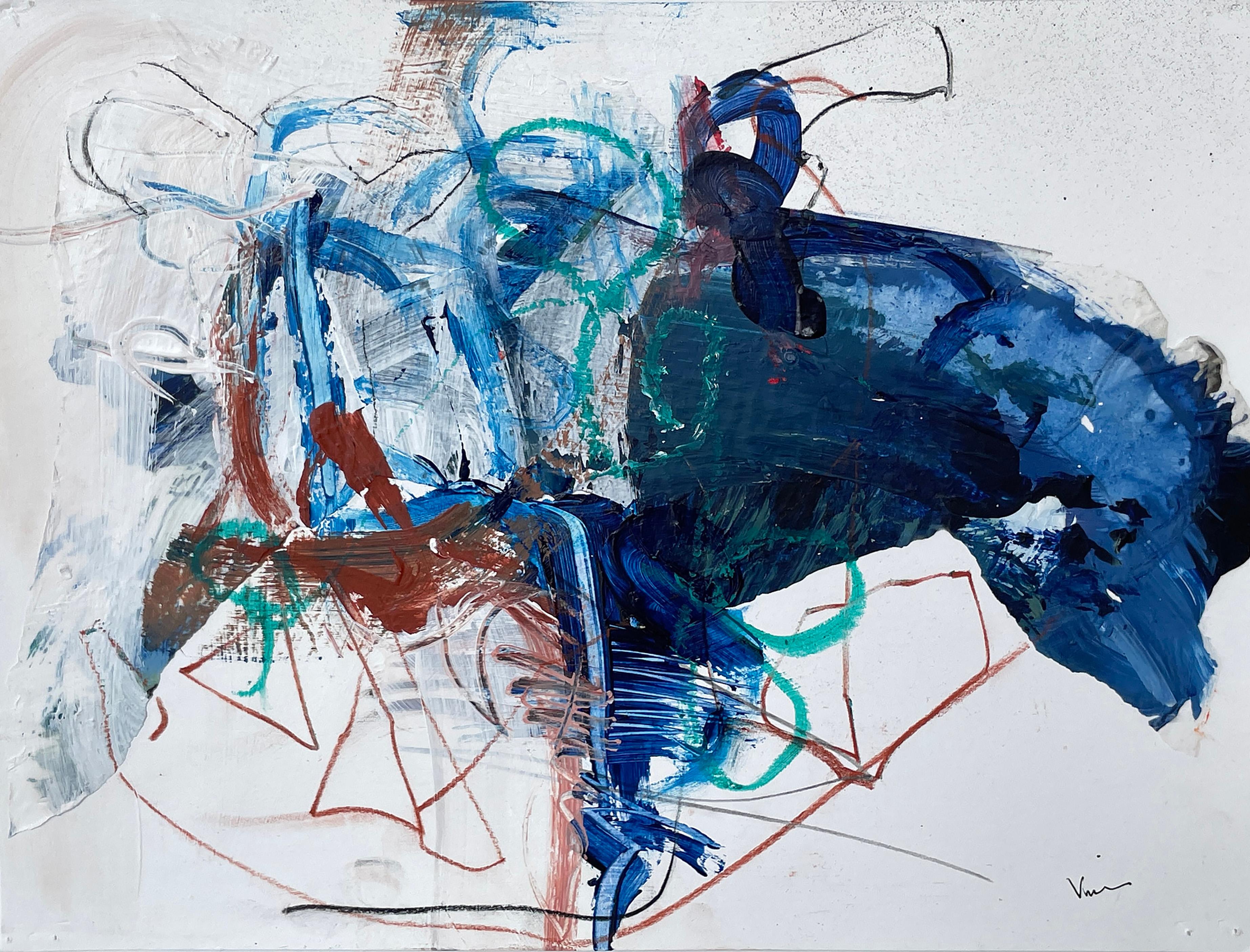 Abstract Painting di Stephanie Visser  - Piccole opere su carta, Senza titolo #18