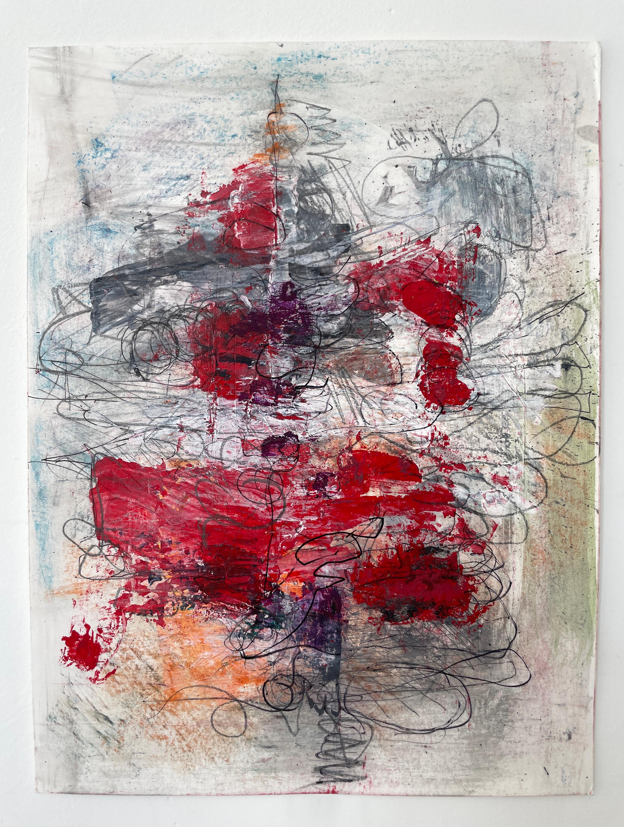 Small Works on Paper, Untitled #7 - Painting by Stephanie Visser 