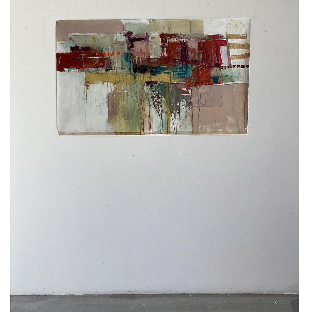 Senza titolo #1- acrilico su tela - Abstract Painting Beige di Stephanie Visser 