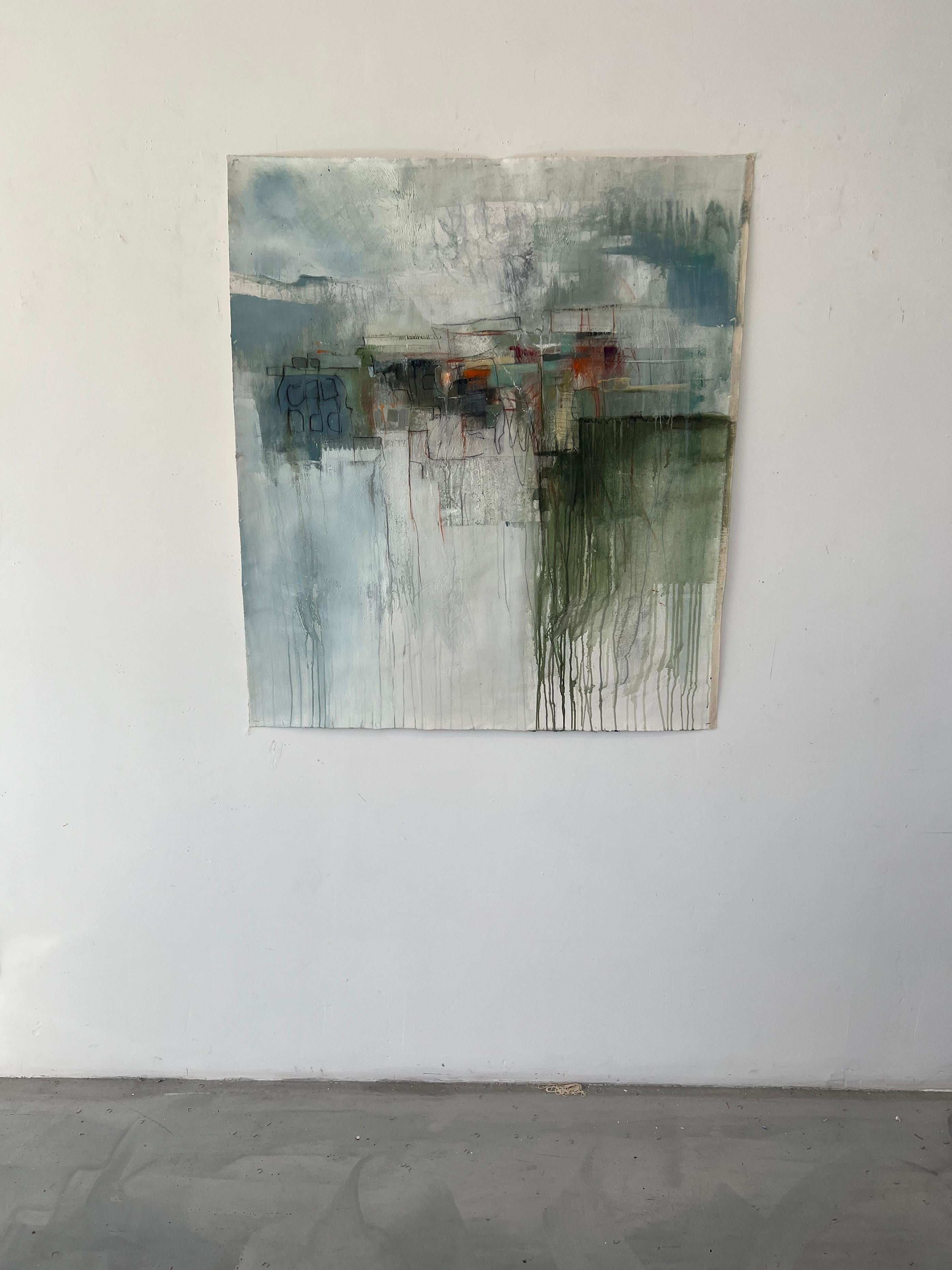 Untitled #13- acrylic on canvas - Abstract Painting by Stephanie Visser 