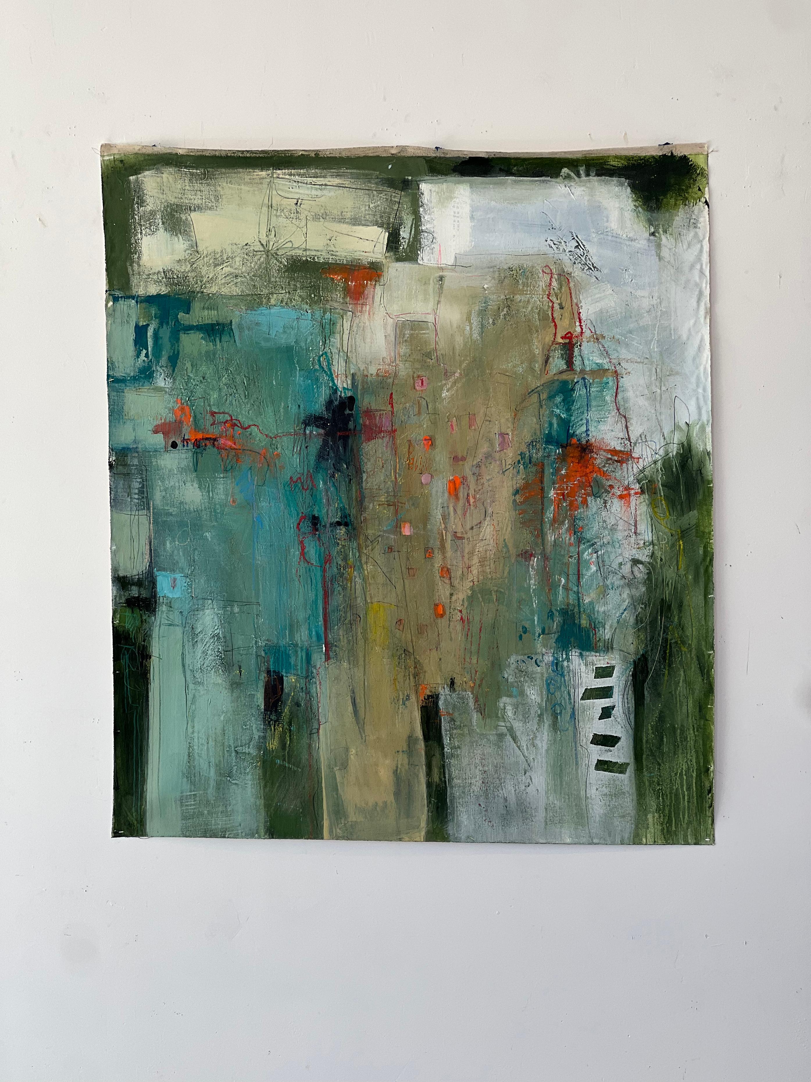 Montreat Series: Untitled #3- acrylic on canvas - Abstract Painting by Stephanie Visser 
