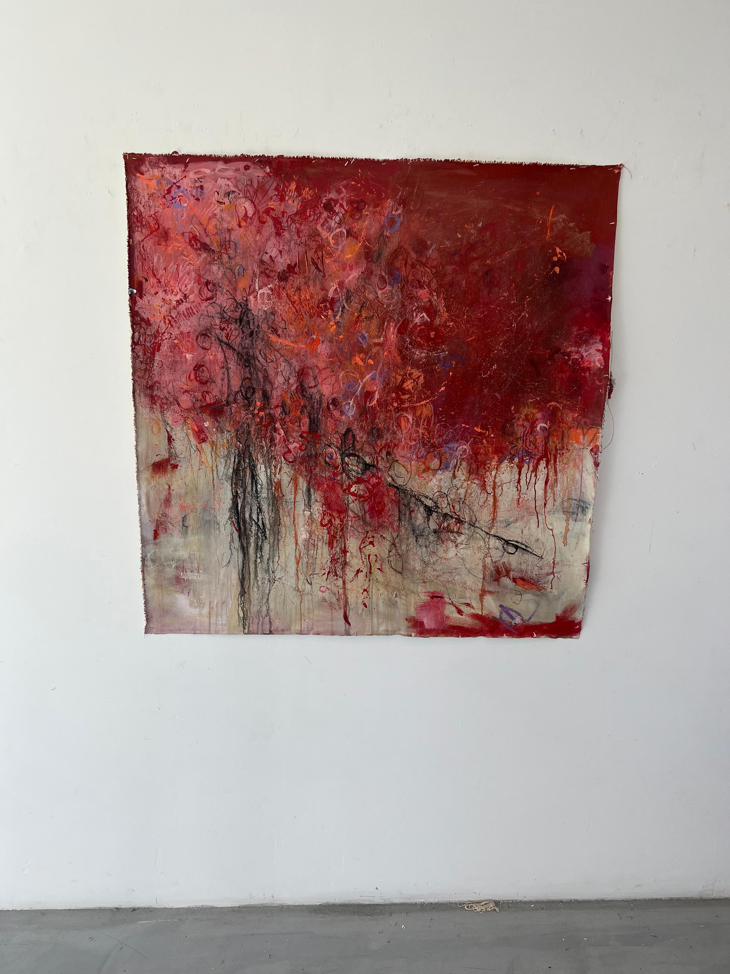 Untitled #5- acrylic on canvas - Painting by Stephanie Visser 