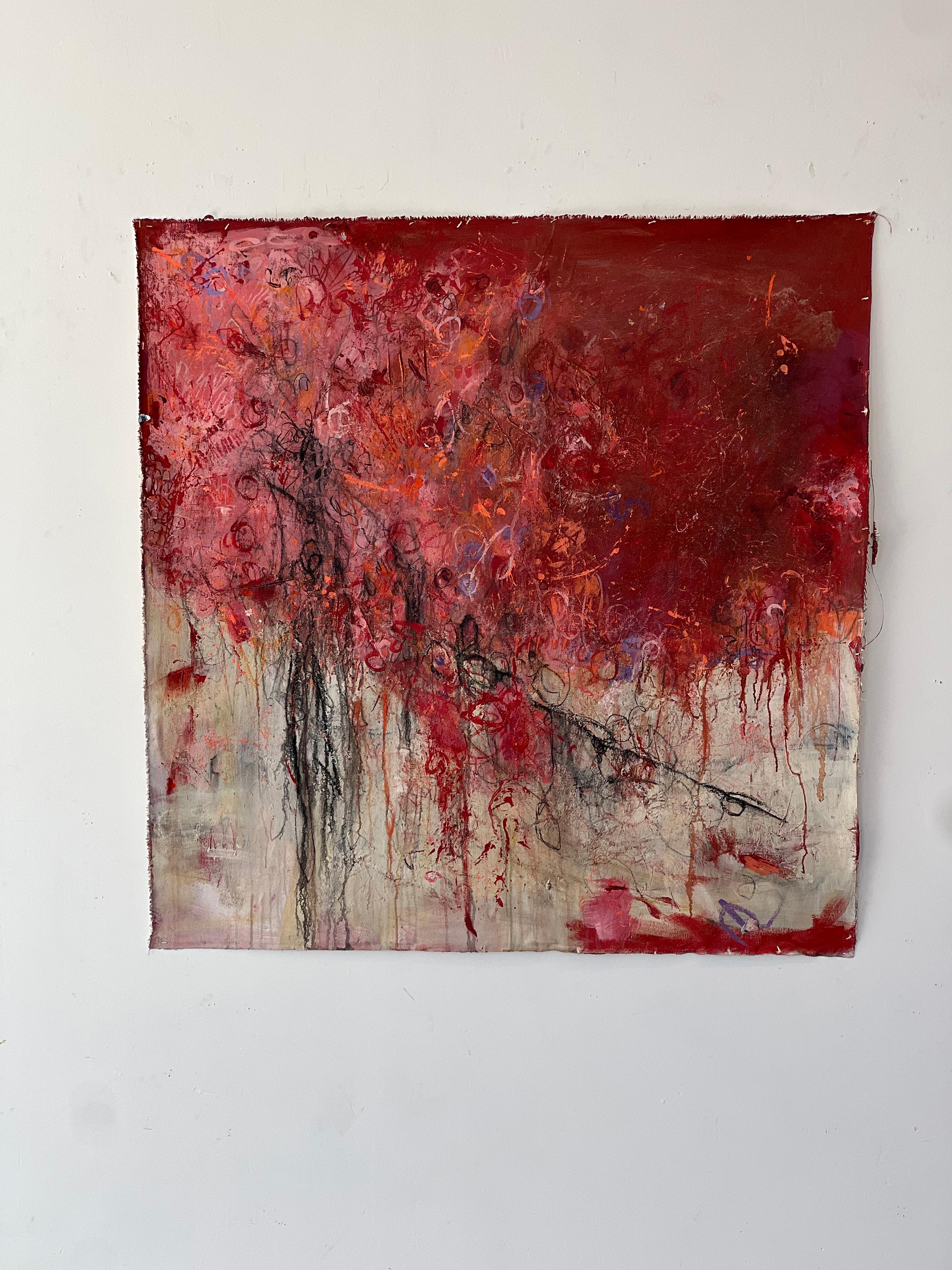 Untitled #5- acrylic on canvas - Abstract Painting by Stephanie Visser 