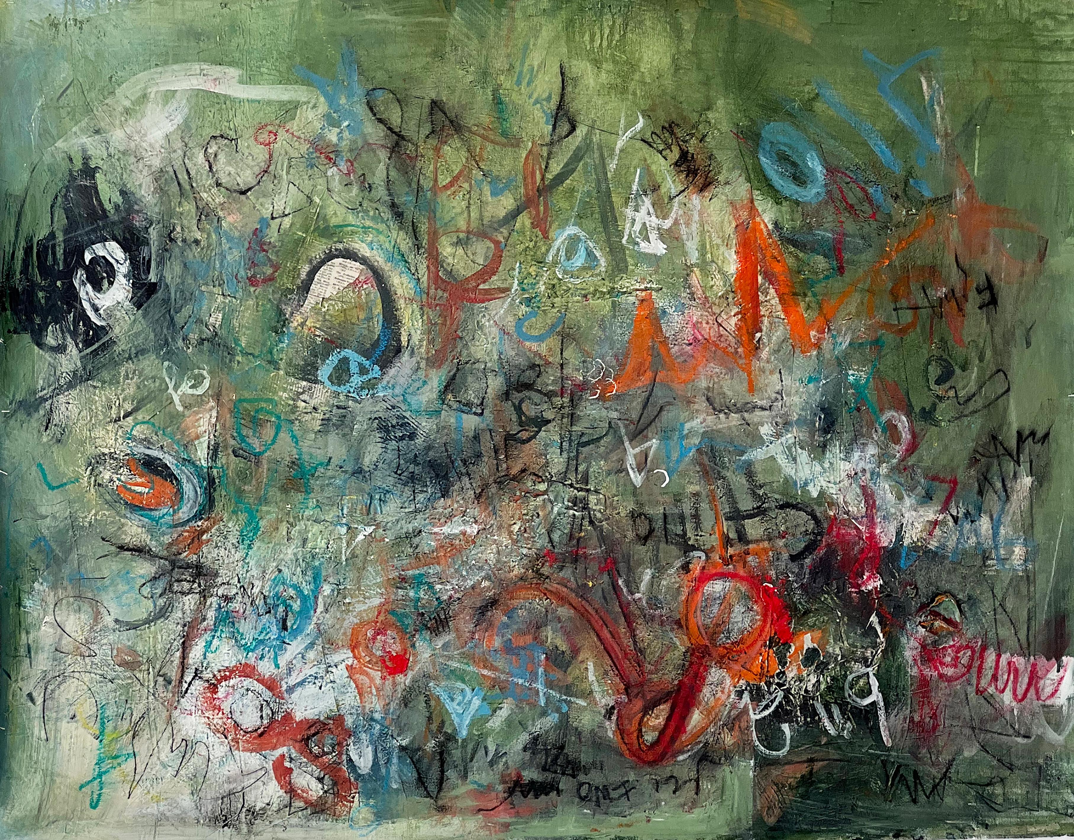 Série Echo : Graffiti - acrylique sur toile - Painting de Stephanie Visser 