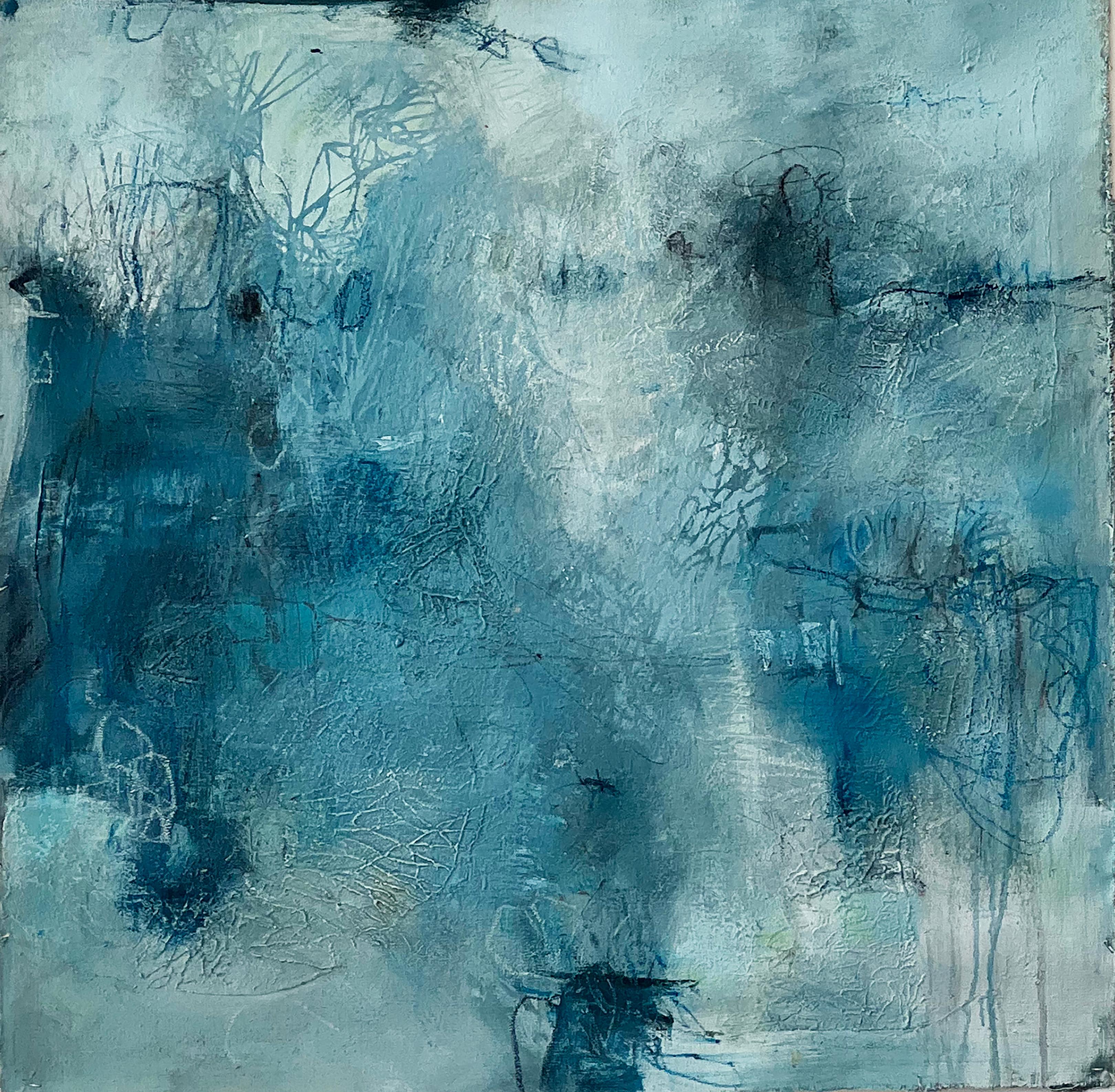 Stephanie Visser  Abstract Painting - Water and Light: Becoming - acrylic on canvas