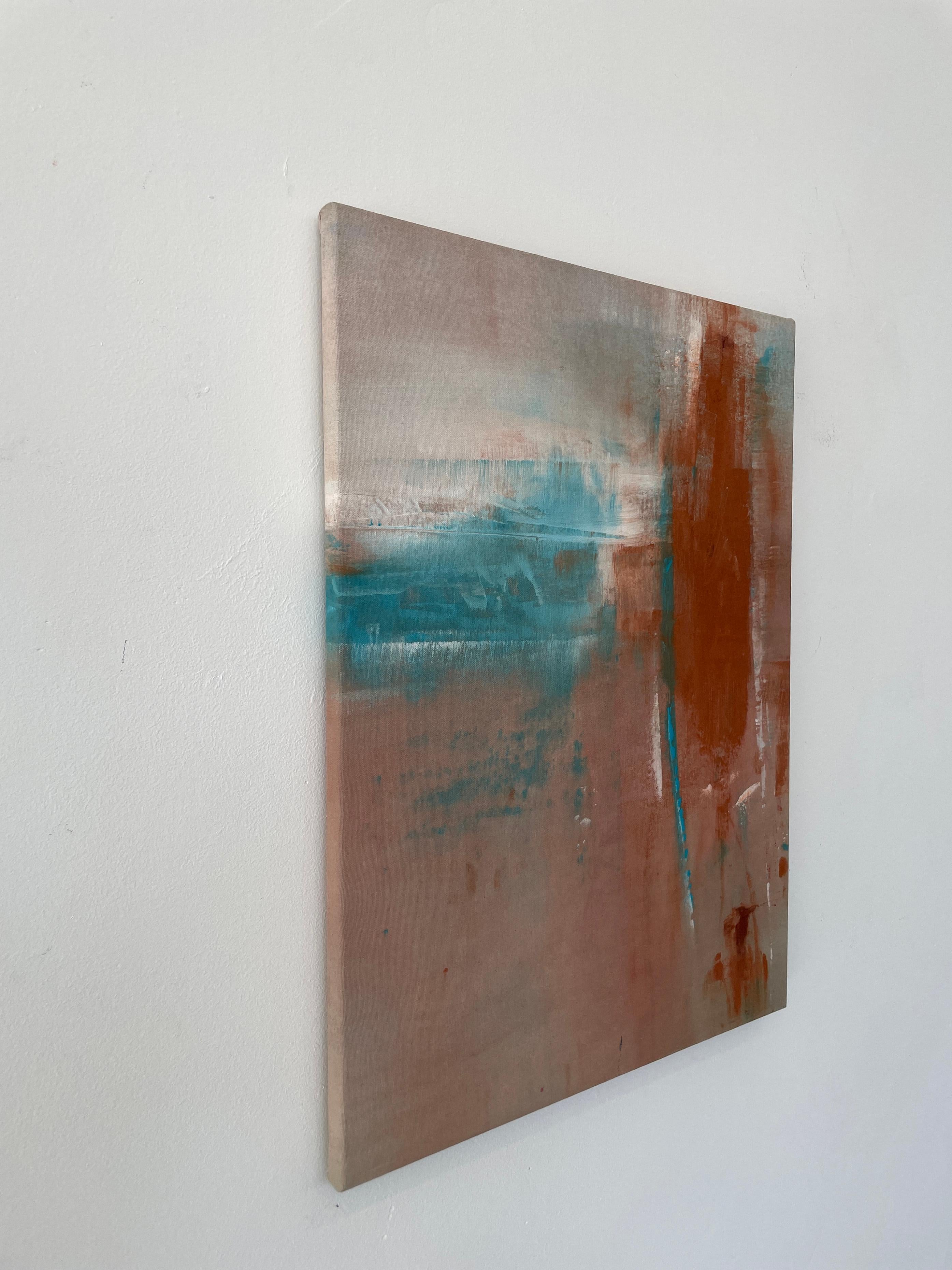 Water and Light, Untitled #1 - acrylic on canvas - Brown Abstract Painting by Stephanie Visser 