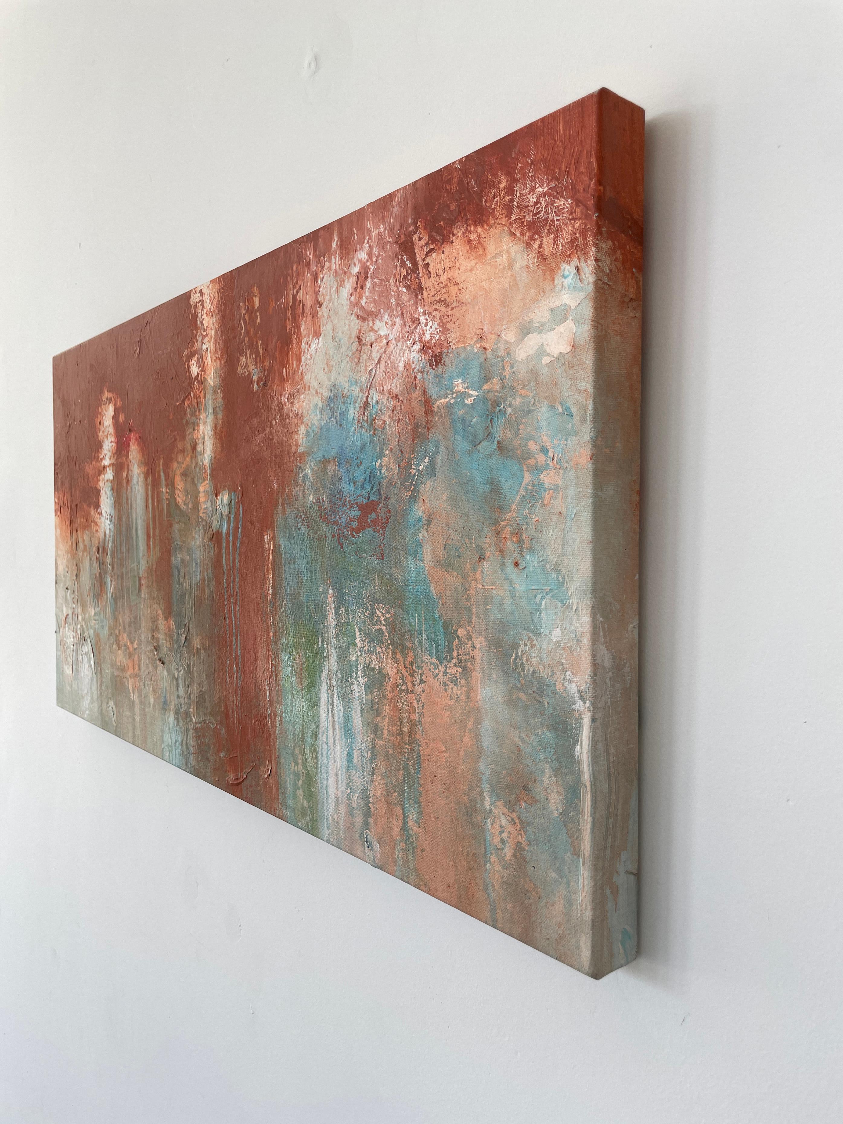 Water and Light, Untitled #4- acrylic on canvas - Brown Abstract Painting by Stephanie Visser 