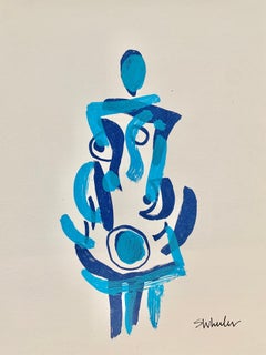 Blue Dress    Silk screen print by Stephanie Wheeler