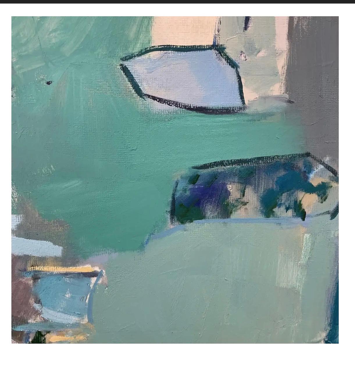 Verde Verde, Ölgemälde von S. Wheeler (Abstrakt), Painting, von Stephanie Wheeler