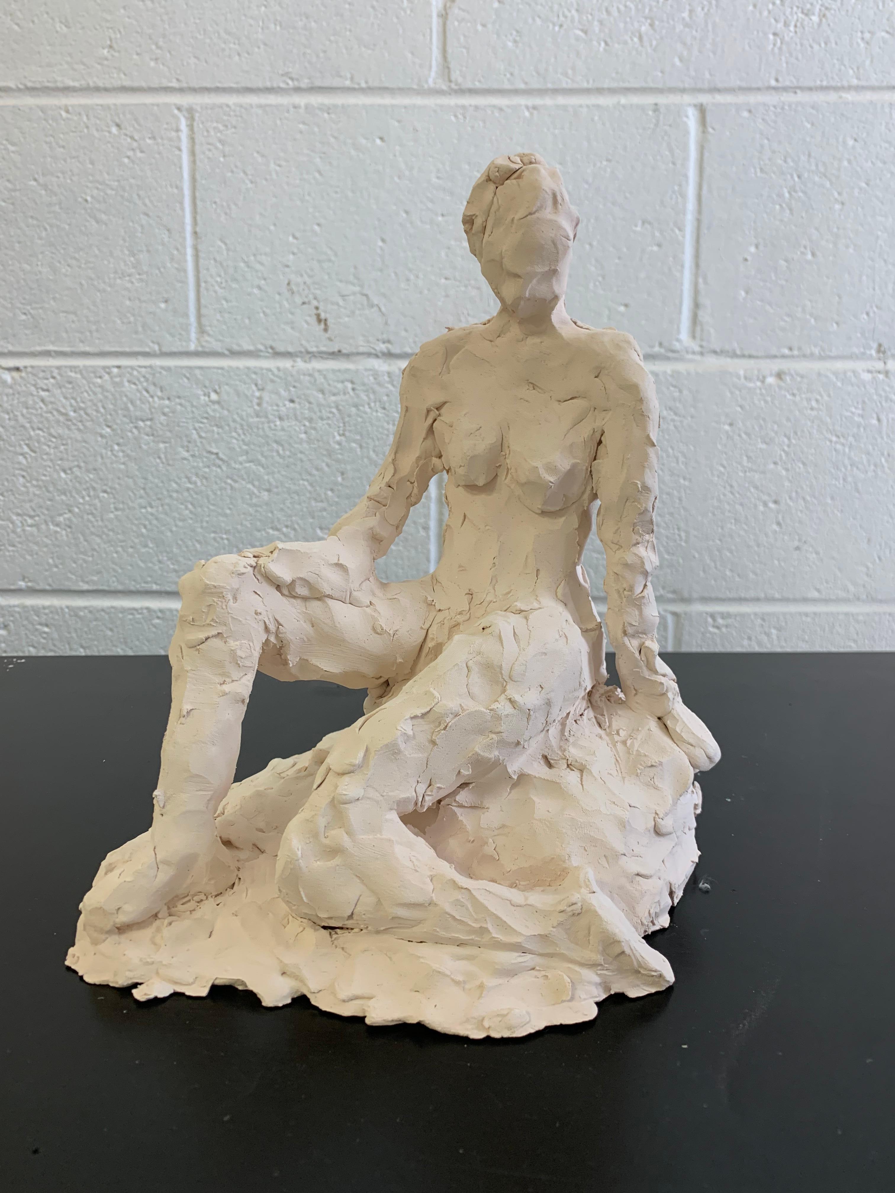 Lovely female clay sculpture by Stephanie Wheeler
Signed on back 