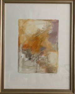 Pastel and Watercolor Abstract Framed by S. Wheeler