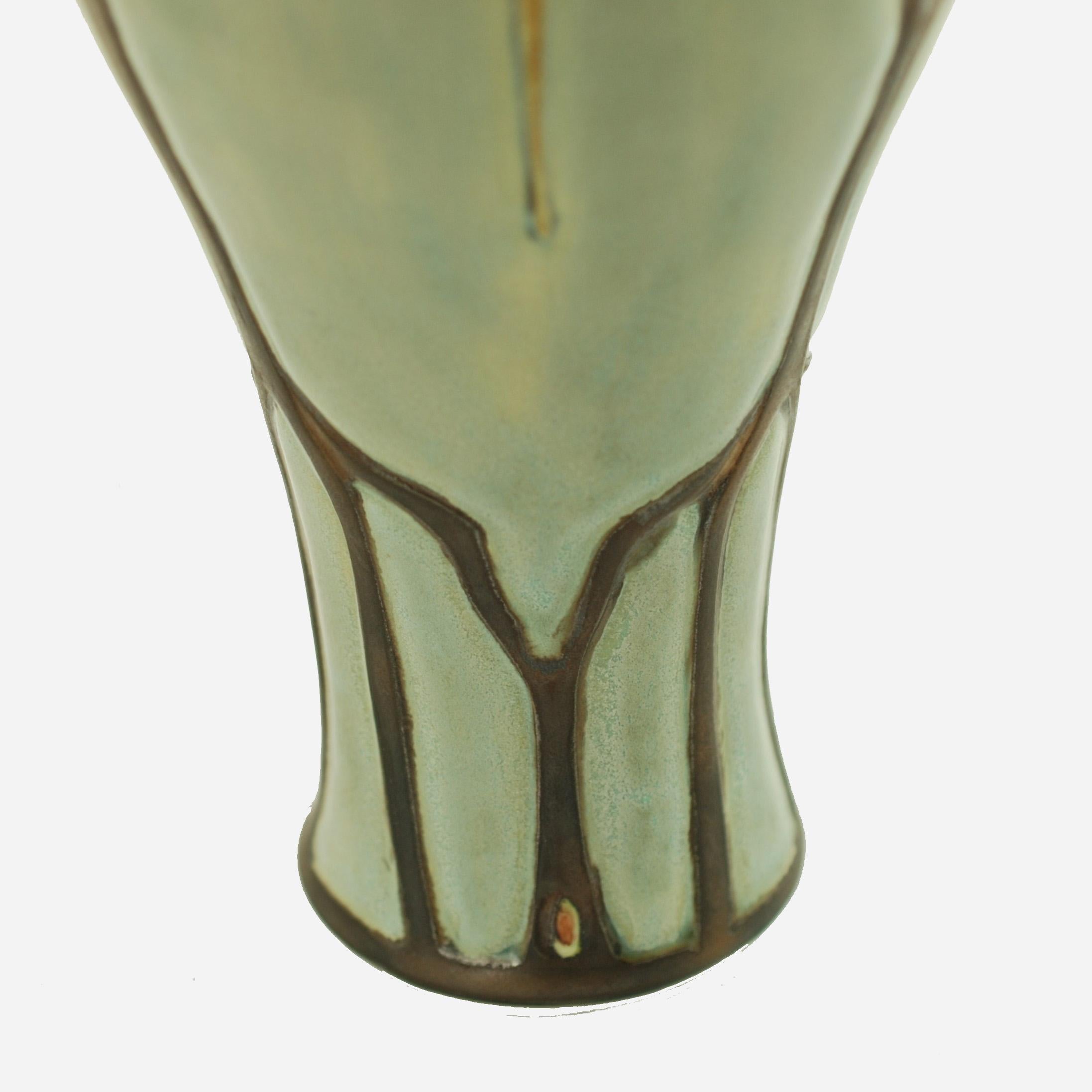 Stephanie Young Calmwater Designs Studio Porcelain Vase Dragonfly Motif 4