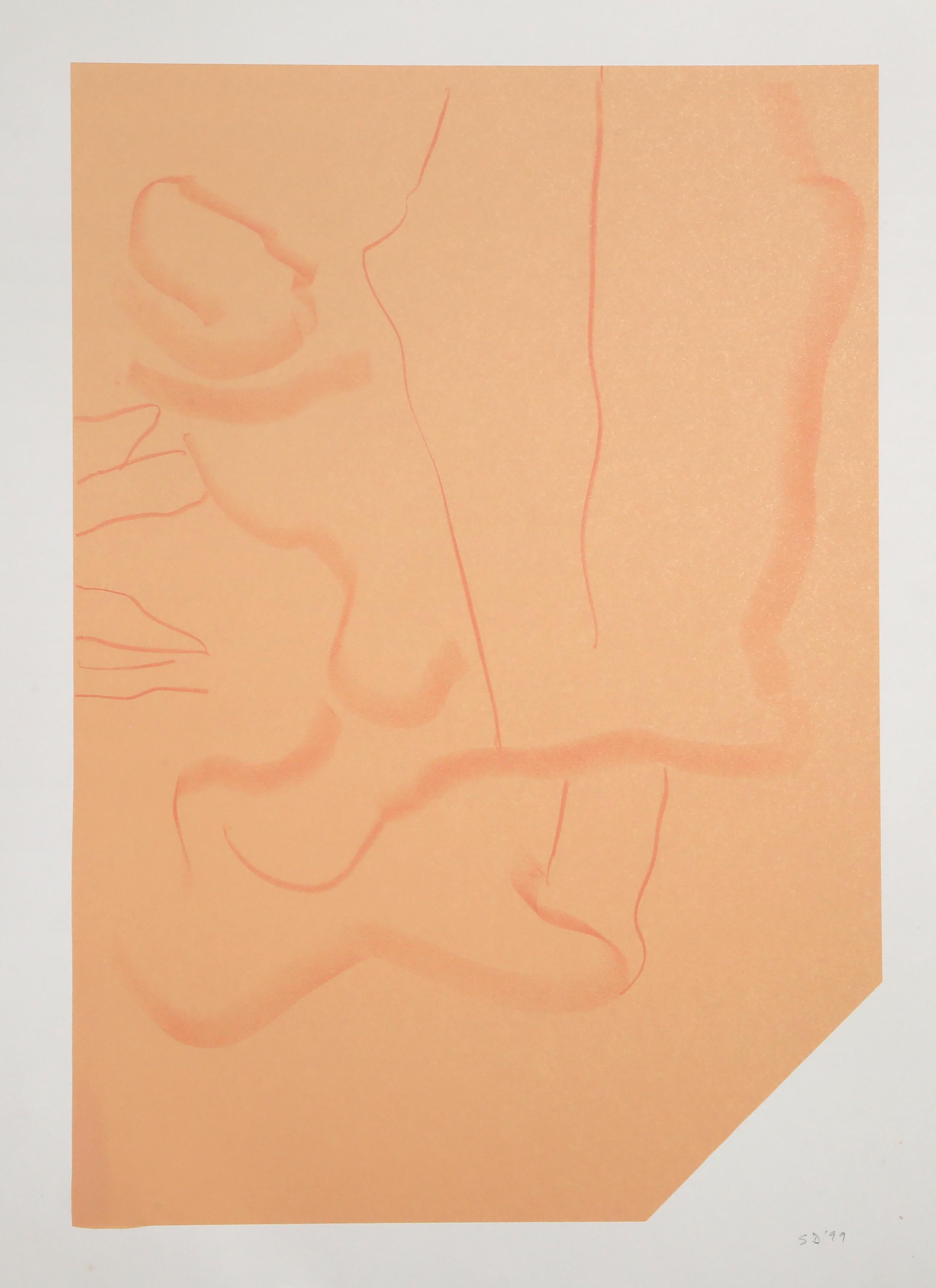 Stephen A. Davis, Amerikaner (1945 - ) - Ohne Titel 25, Jahr:  1999, Medium:  Lithographie mit handkoloriertem Pastell, signiert und datiert mit Bleistift unten rechts, Bildgröße:  23 x 16 Zoll, Größe:  26 x 19 Zoll (66,04 x 48,26 cm)
