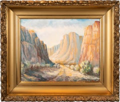 Vintage 'Grand Canyon,' by Stephen A. Douglas, Oil on Board Painting