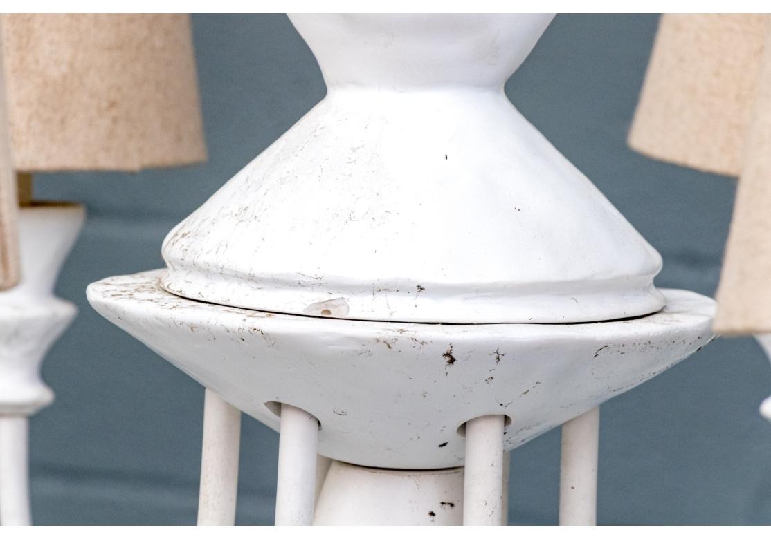 Organico moderno Stephen Atonson Hand Sculpted Plaster Chandelier in vendita