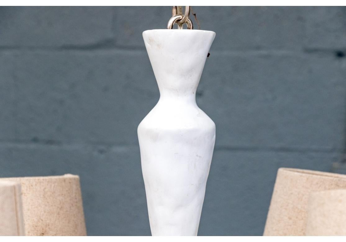 Fatto a mano Stephen Atonson Hand Sculpted Plaster Chandelier in vendita