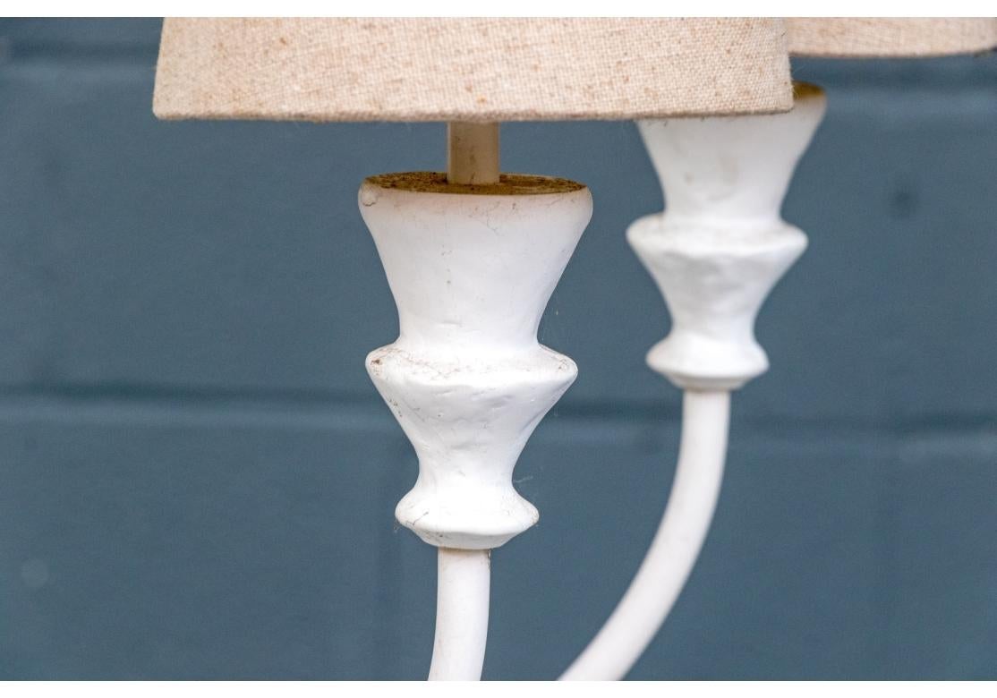 Metallo Stephen Atonson Hand Sculpted Plaster Chandelier in vendita