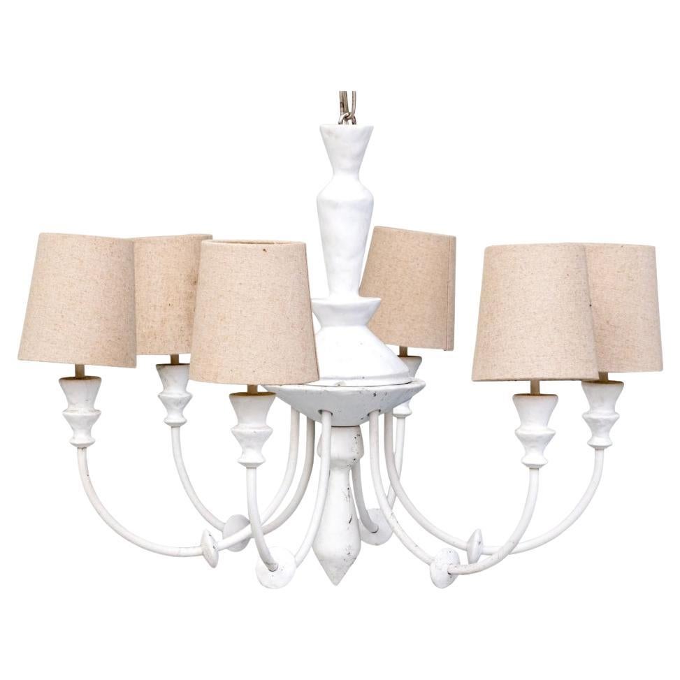 Stephen Atonson Hand Sculpted Plaster Chandelier