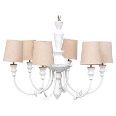 Stephen Atonson Hand Sculpted Plaster Chandelier