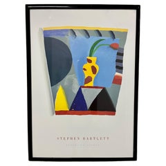 Vintage Stephen Bartlett, Recent Paintings, Framed Exhibition Poster. Circa 1980s