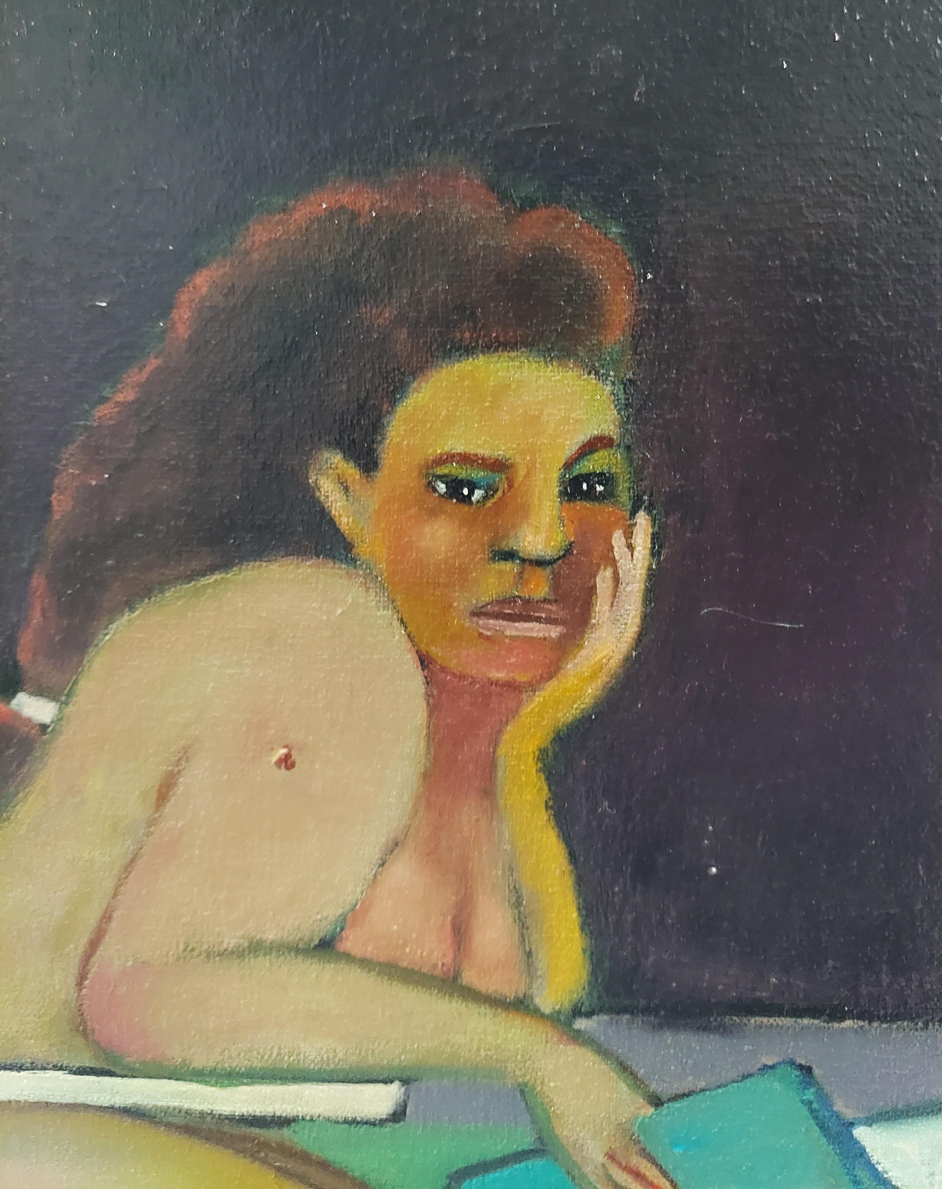 Badewannen (der Kuss), weibliche nackte Figuren in grünen Grautönen für den Innenbereich des Pools im Angebot 1