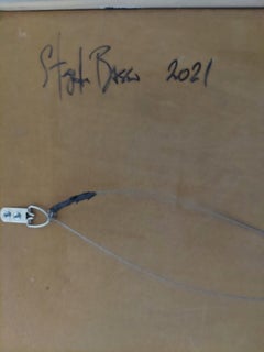 Butcher ll male figure cuts meat pork warm olive & red colors food theme