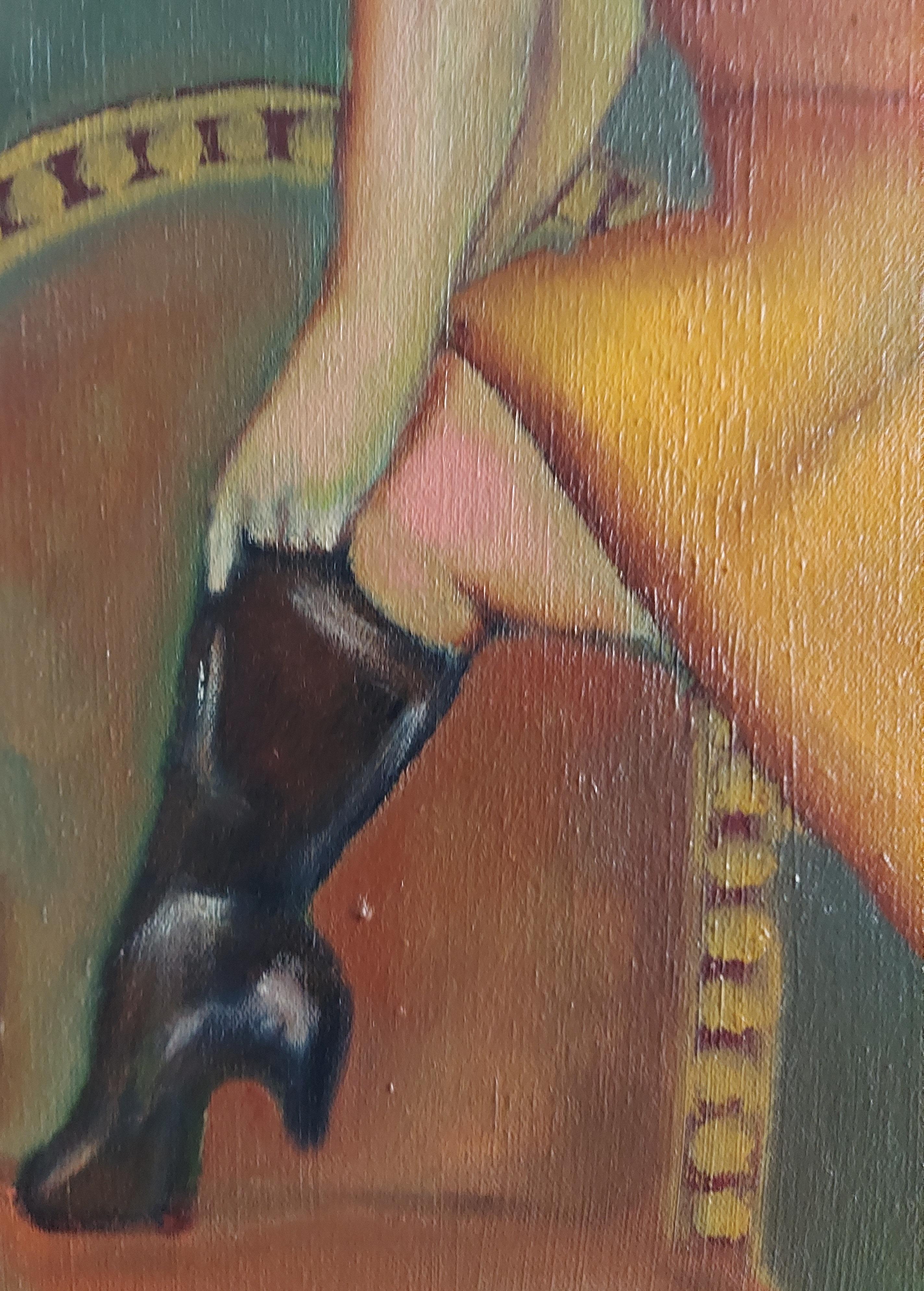 Rompimiento melodramático tema de pareja romántica drama humano trasfondo humorístico - Painting de Stephen Basso