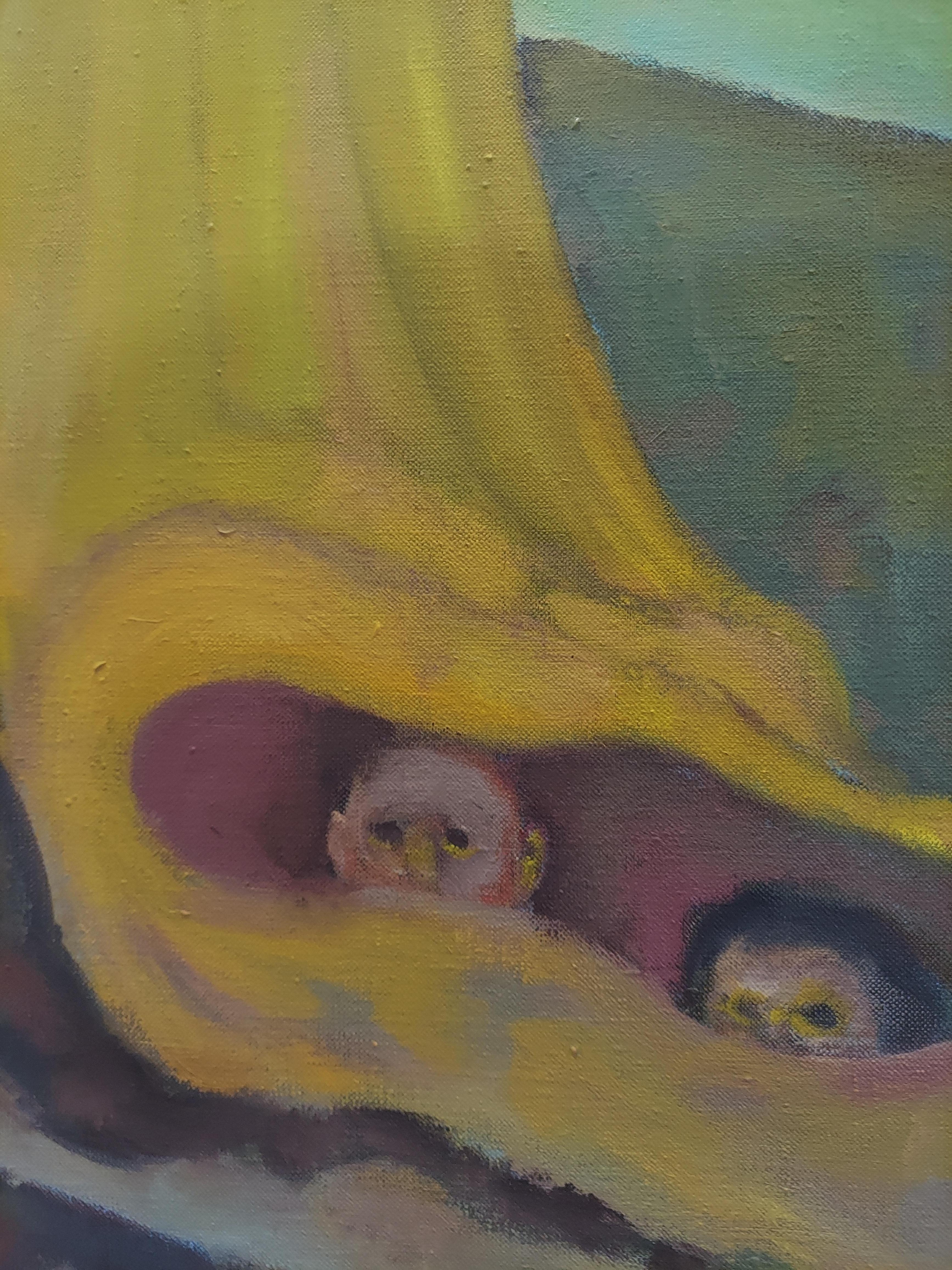 Cette image est une représentation d'Oshun, un orisha de la religion Santeria. Elle est souvent photographiée vêtue de jaune et de blanc avec des paons, des petits enfants et des cascades. ABOUT Stephen Basso

Les pastels et les peintures à l'huile
