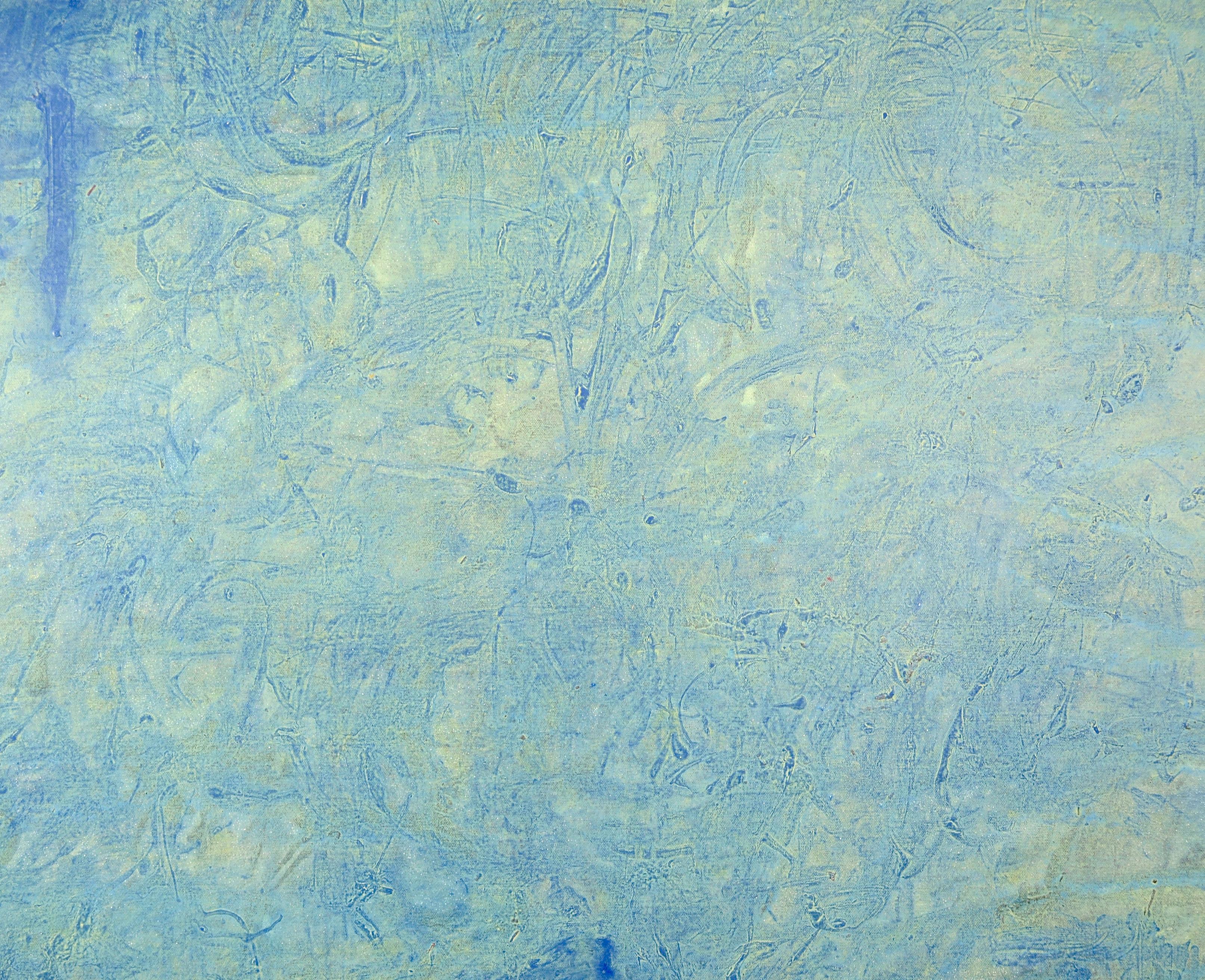 Companion to the Good - Blue Abstract Painting by Stephen Battle