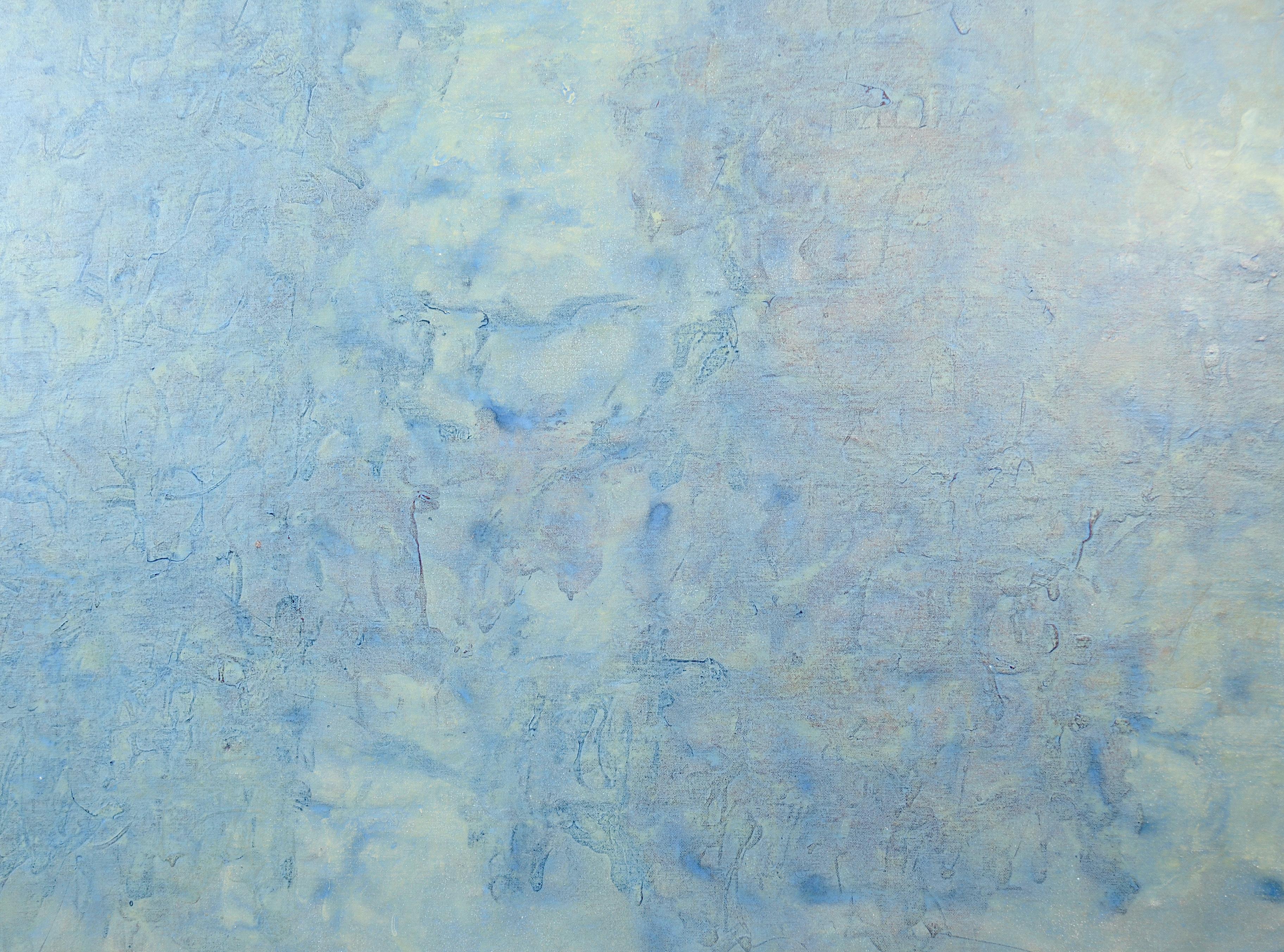The Bestowed Need to Remember - Blue Abstract Painting by Stephen Battle