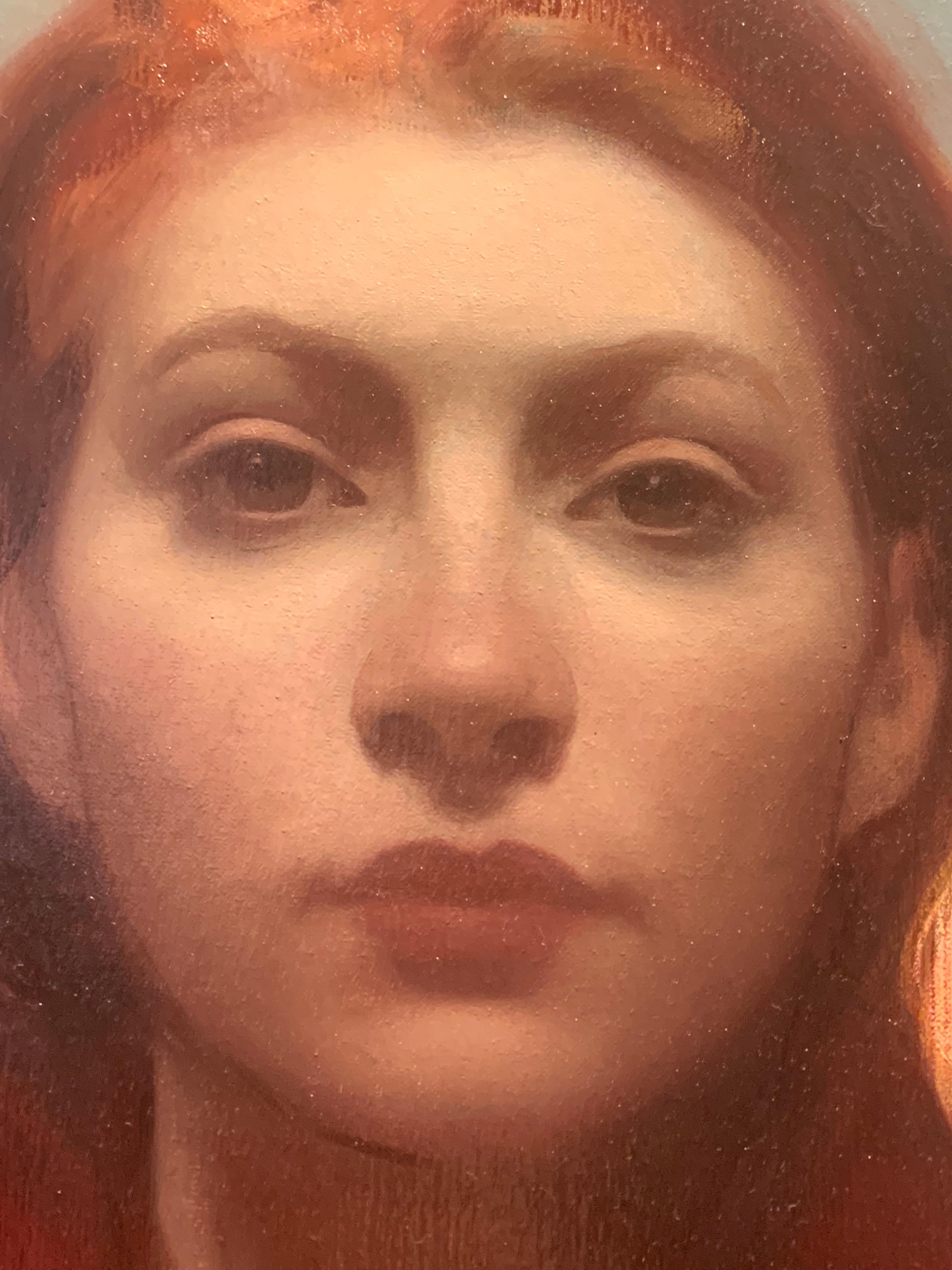 backlit portrait painting